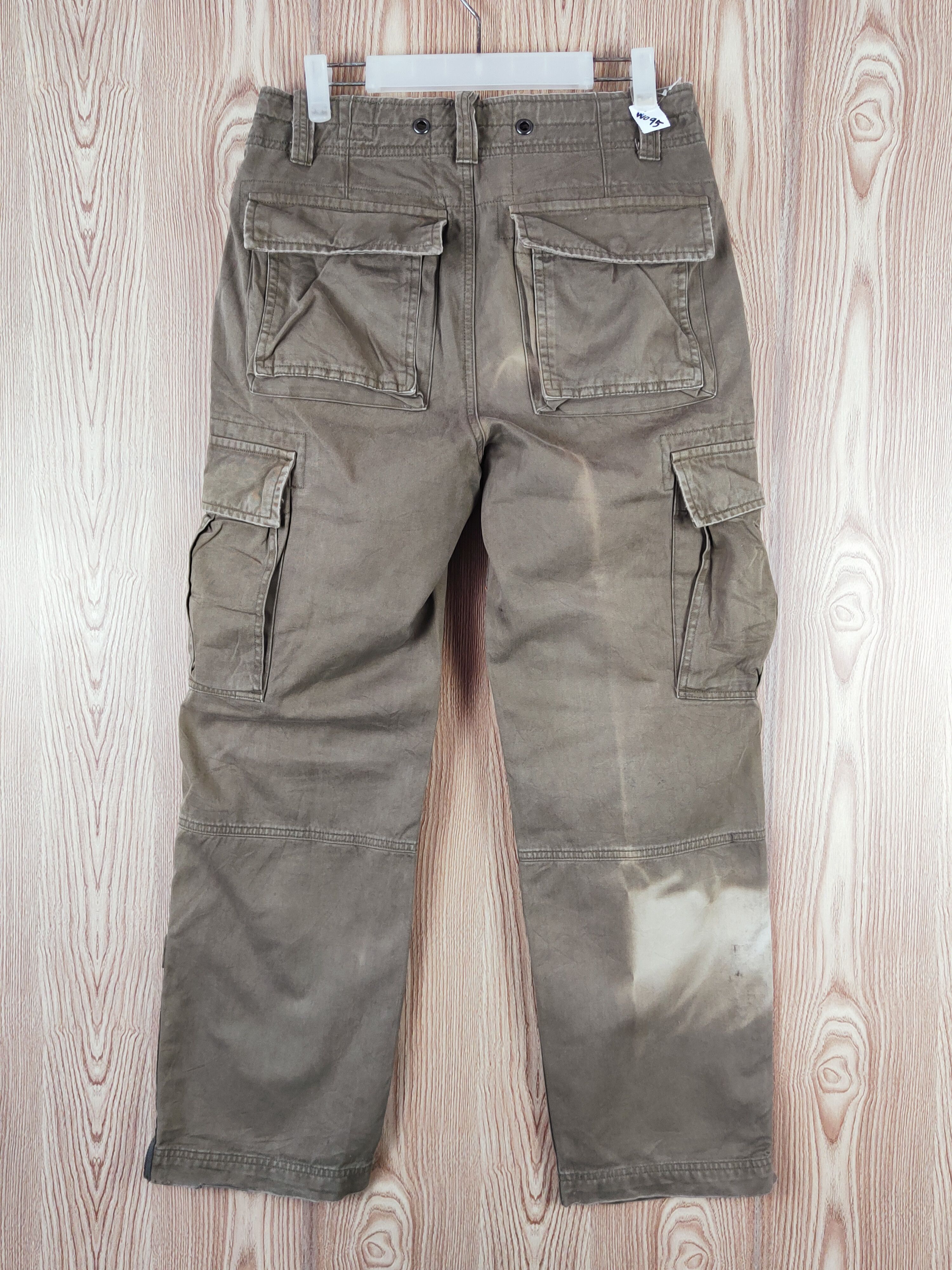 Japanese Brand Alphasophy Classic Olive Faded Multipocket Cargo Pants #W095 Size US 30 / EU 46 - 8 Thumbnail