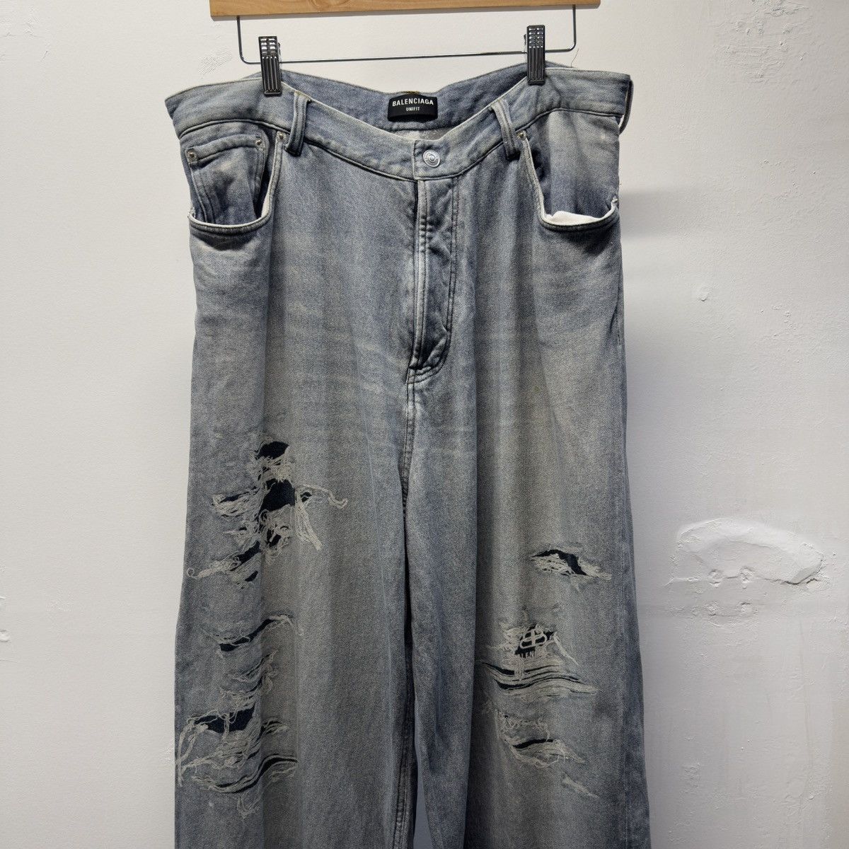 Balenciaga Balenciaga Winter 2021 Tromp L'oeil Denim Sweatpants Demna Size US 36 / EU 52 - 8 Thumbnail