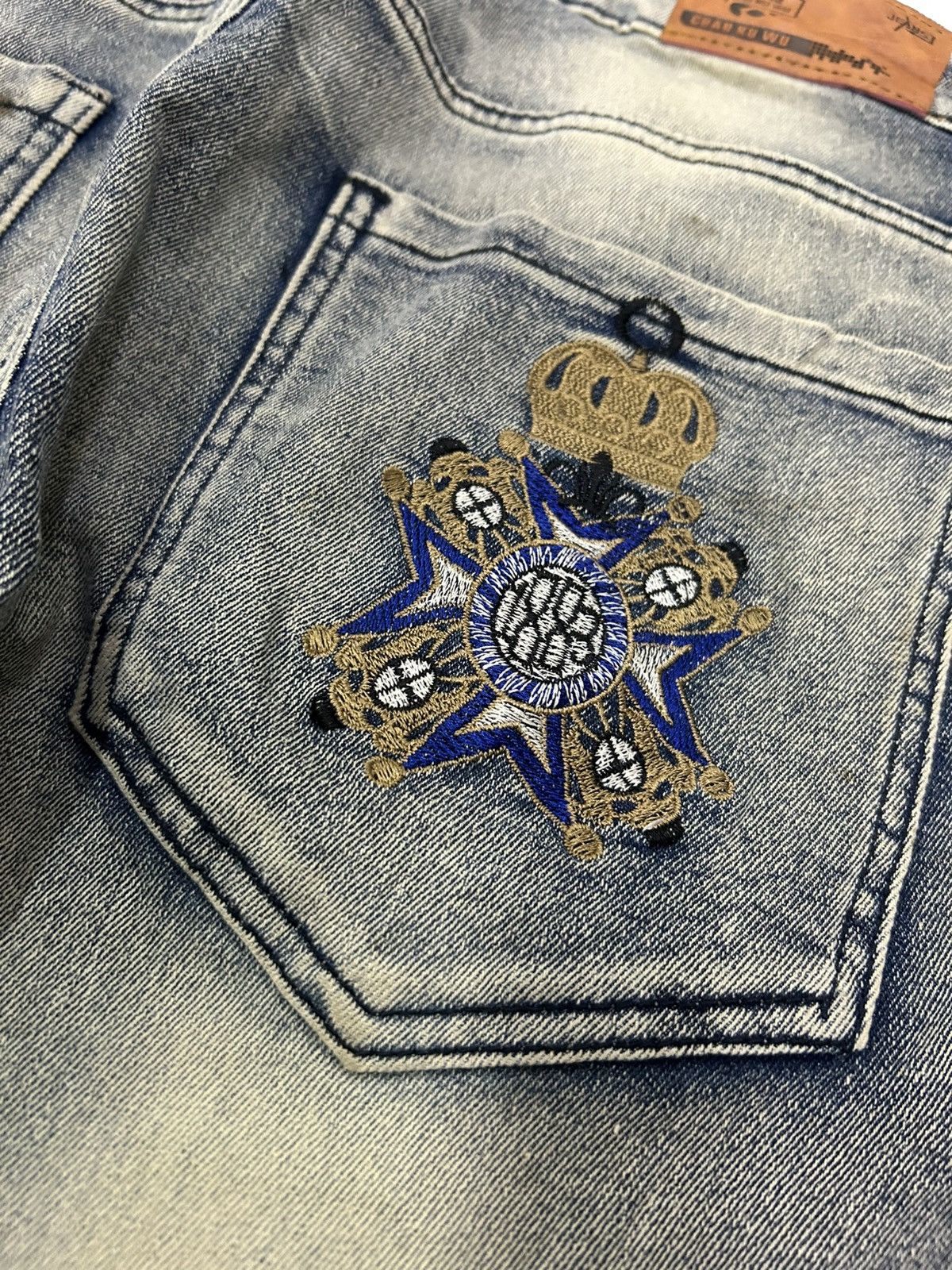 Japanese Brand Vintage Japanese Mud wash Crazy Patchwork Distressed Jeans Size US 32 / EU 48 - 18 Thumbnail