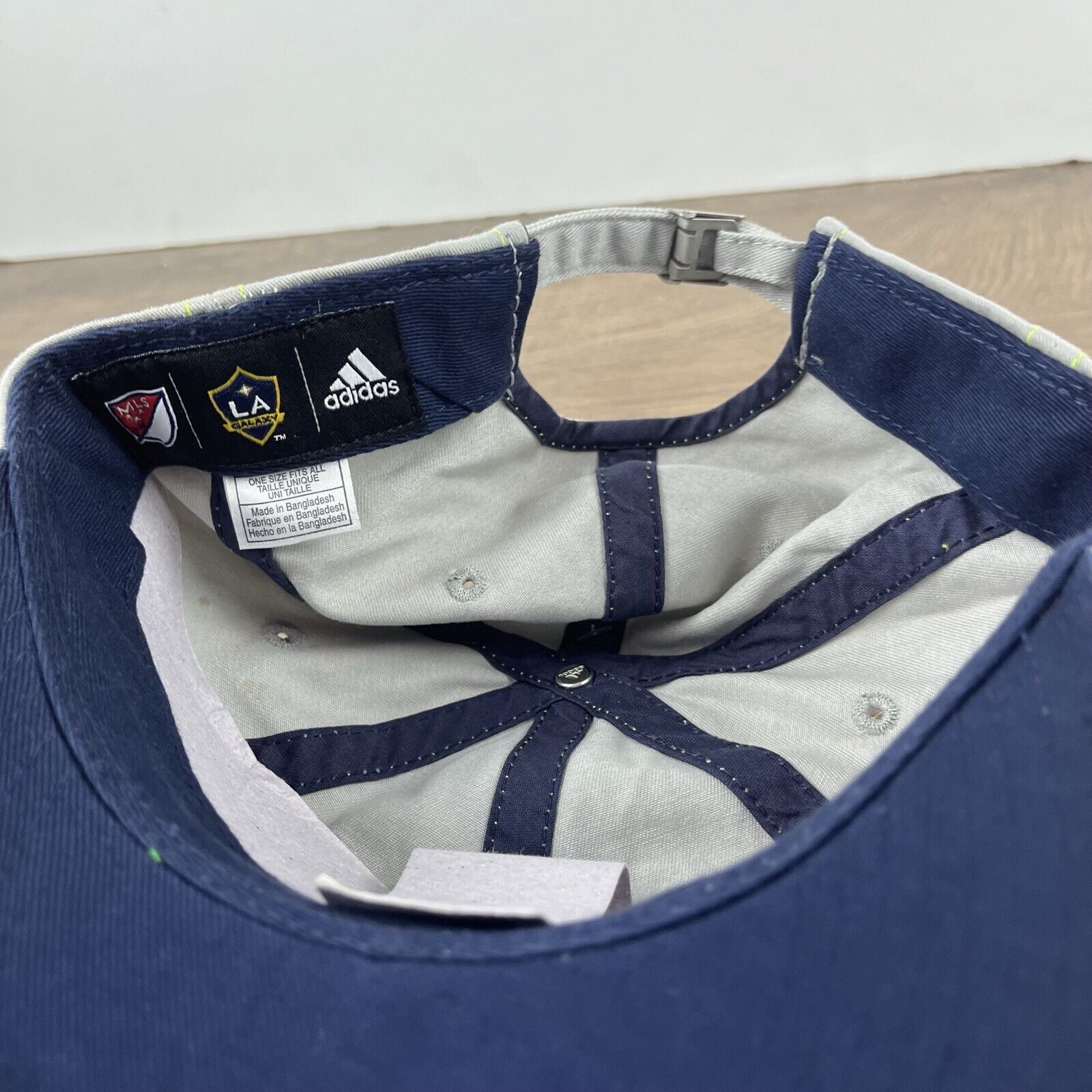 Adidas LA Galaxy Adidas Hat Womens MLS Hat Gray Cap Adjustable Hat Size ONE SIZE - 16 Thumbnail