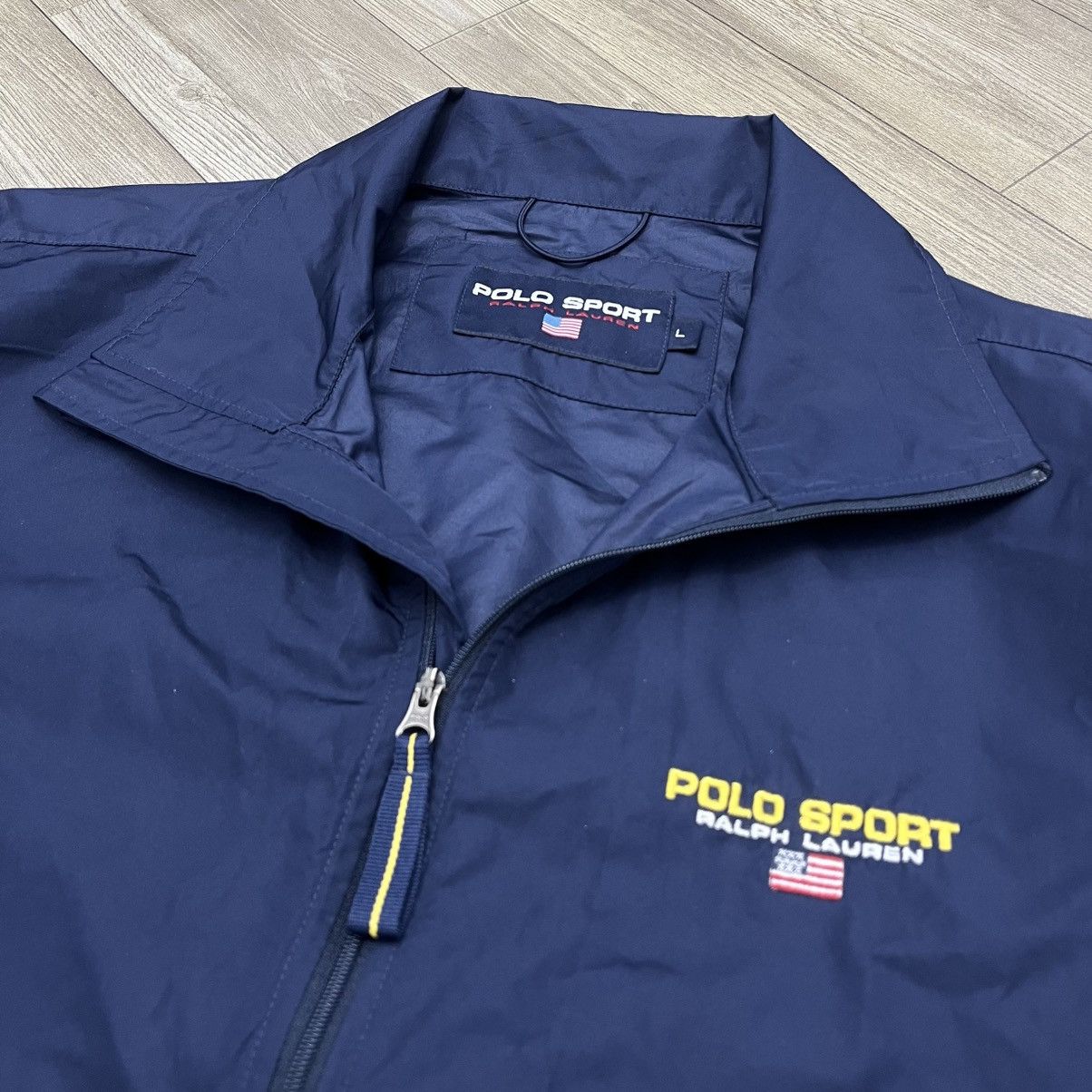 Polo Ralph Lauren × RRL Ralph Lauren × Vintage Vintage 90's Polo Sport Ralph Lauren Windbreaker Jacket Size US L / EU 52-54 / 3 - 6 Thumbnail