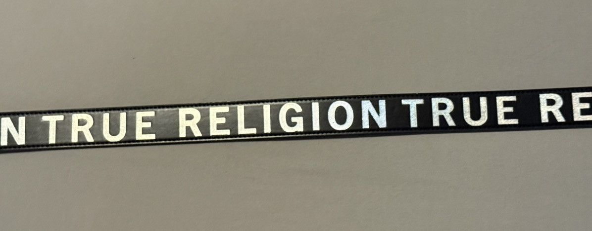 True Religion True Religion Brand Jeans AOP Silver Horseshoe Leather Belt Size 42 - 3 Thumbnail