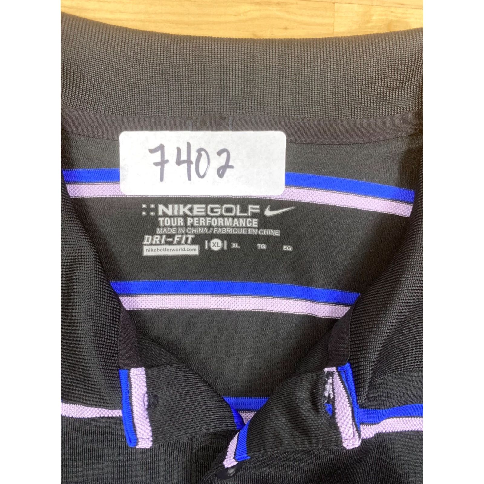 Nike Nike Golf Tour Performance Polo Dri Fit XL Black Striped Performance Nike Golf Polo Men XL Black Striped Tour Performance 7402 Size US XL / EU 56 / 4 - 2 Thumbnail