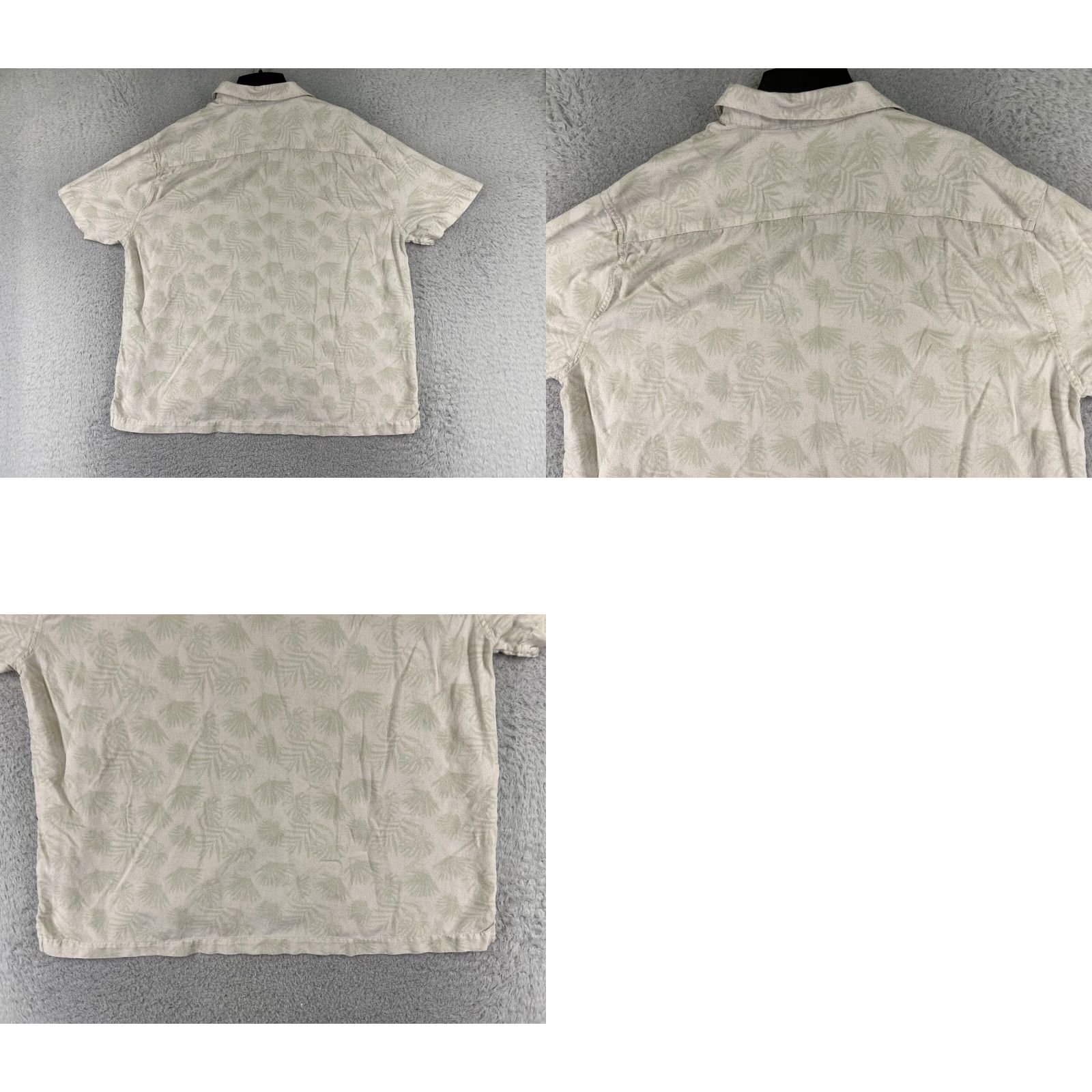 Nat Nast Nat Nast Shirt Mens XL Beige Palm All Over Print Silk Blend Button Up Size US XL / EU 56 / 4 - 9 Thumbnail