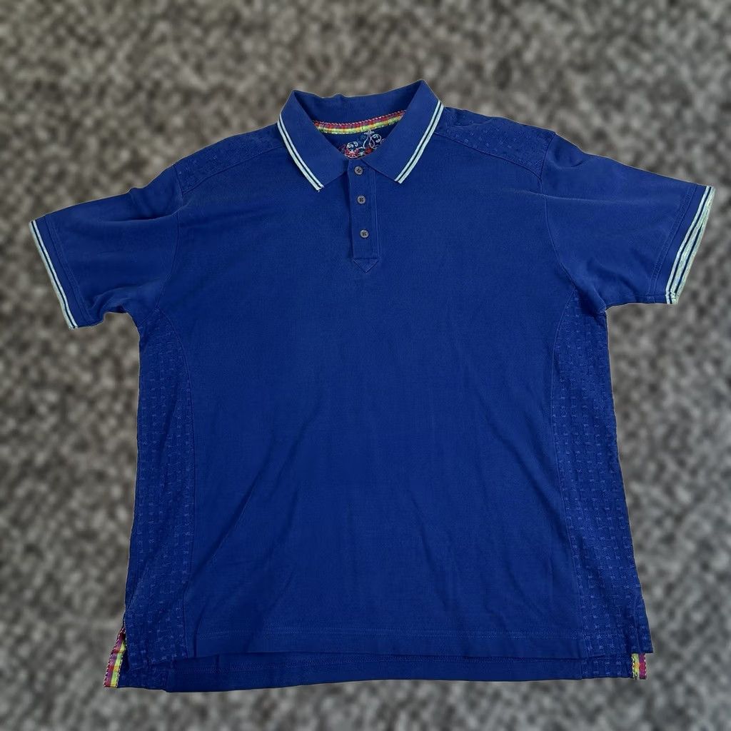 Robert Graham Robert Graham Polo Shirt Mens Large Short Sleeve Blue Classic Fit Size US L / EU 52-54 / 3 - 1 Thumbnail