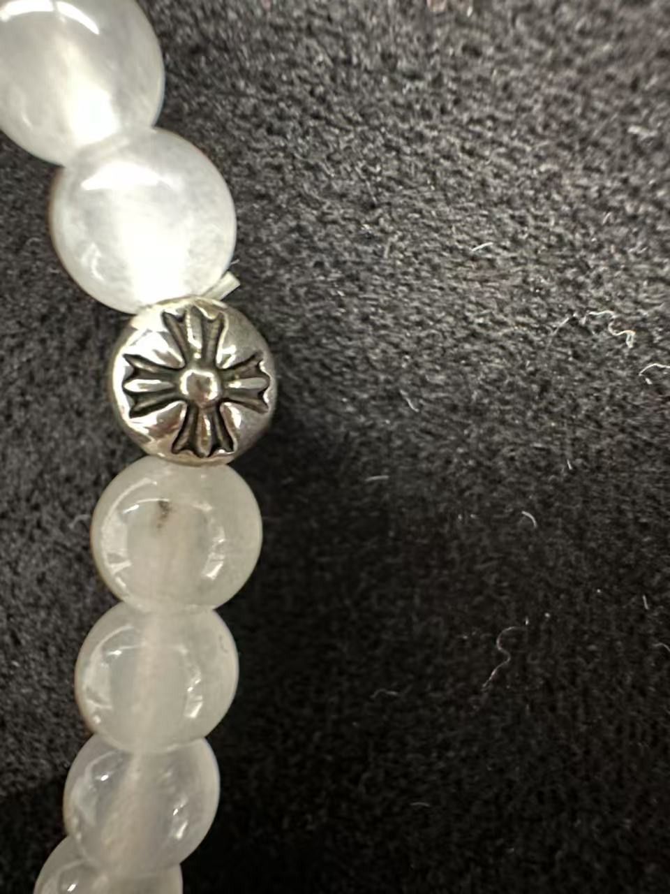 Chrome Hearts Chrome Hearts 6mm White Bead Bracelet Size ONE SIZE - 8 Thumbnail