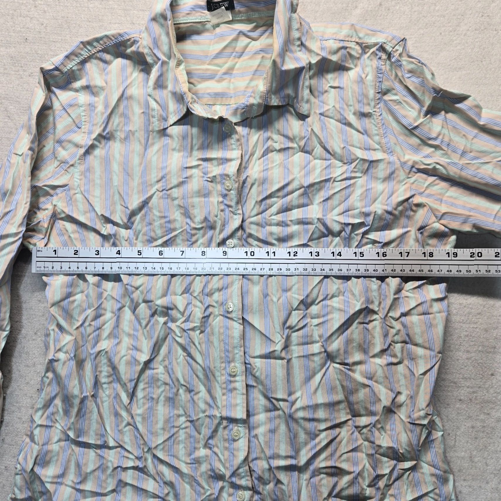 J.Crew J.CREW Shirt Adult XL Multicolor Striped Cotton Button-Up Long Sleeve Casual Mens Size US XL / EU 56 / 4 - 4 Thumbnail
