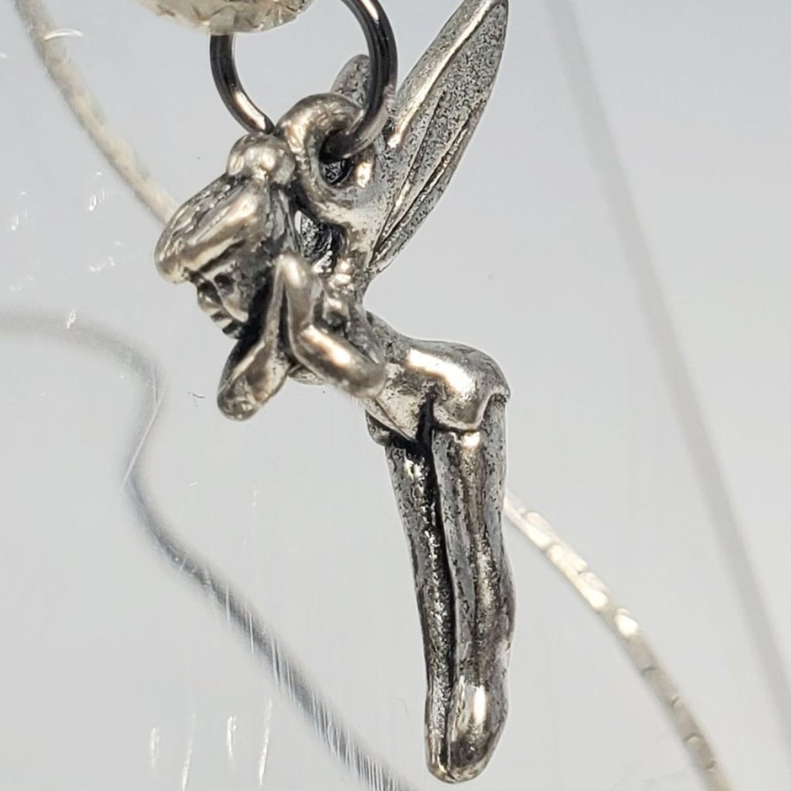 Disney Captivating Disney Tinker Bell VTG Sterling Silver Necklace Size ONE SIZE - 4 Thumbnail