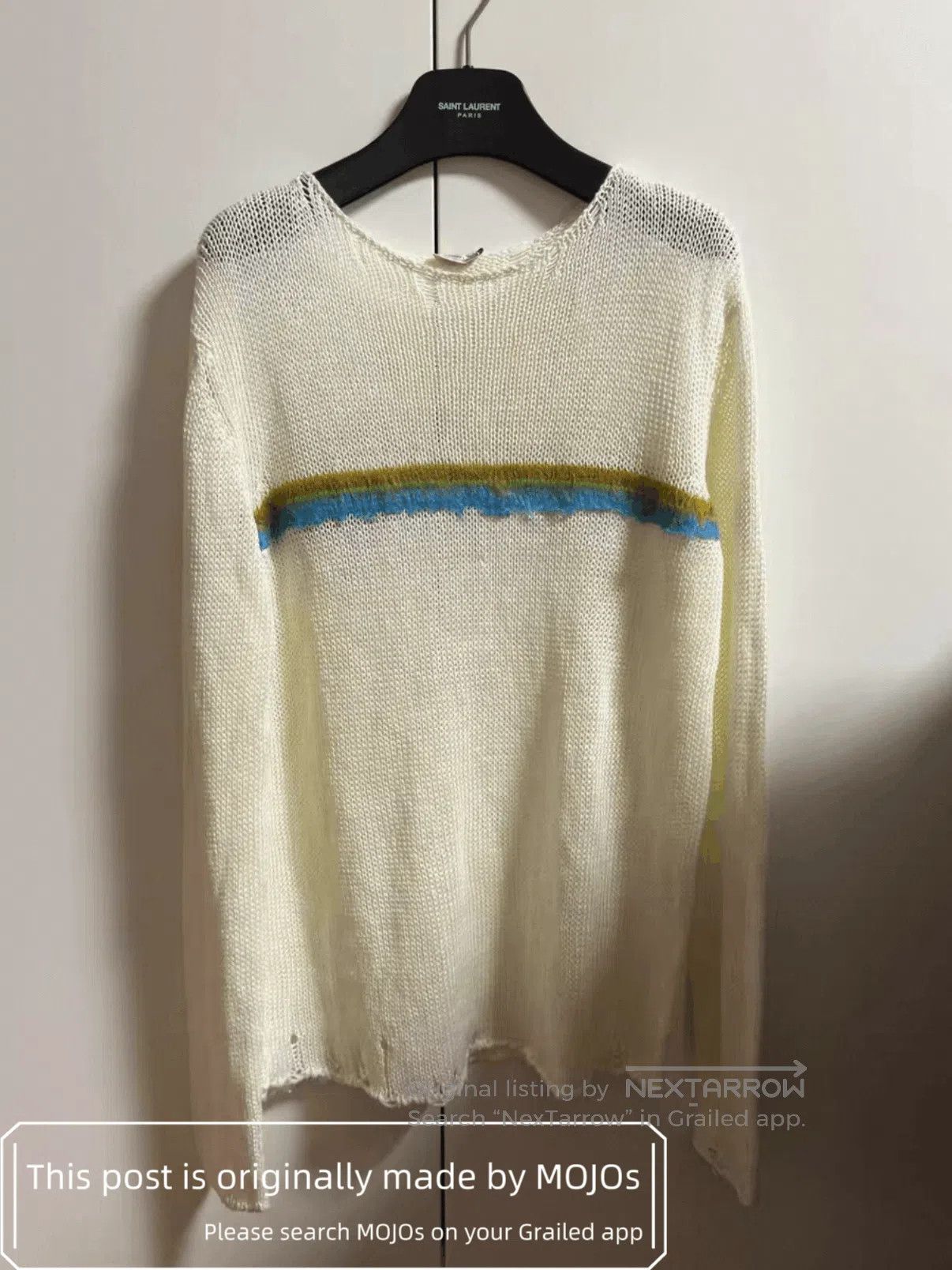 Saint Laurent Paris Saint Laurent Paris Linen Joint Mohair Knitwear mojos145924 Size US M / EU 48-50 / 2 - 1 Thumbnail
