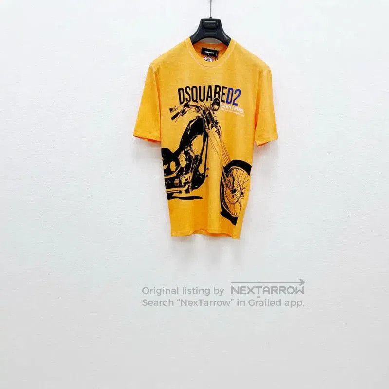 Dsquared2 DSQUARED2 Summer Yellow Cotton T-Shirt . Size US S / EU 44-46 / 1 - 1 Thumbnail