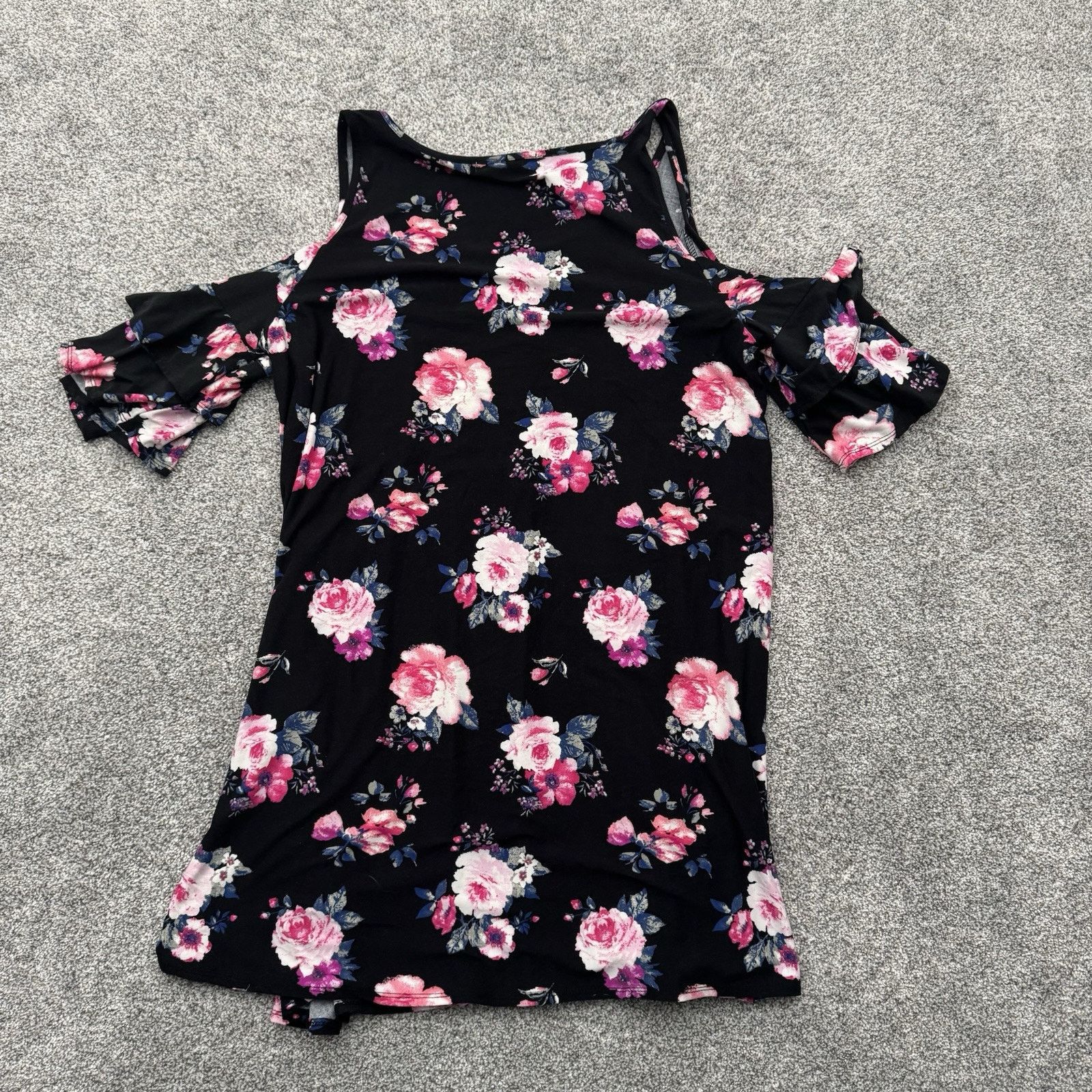 Other Boho Dress 2X Plus Size Boho Fairycore Floral Cold Shoulder Size XXL / US 16-18 / IT 52-54 - 6 Thumbnail