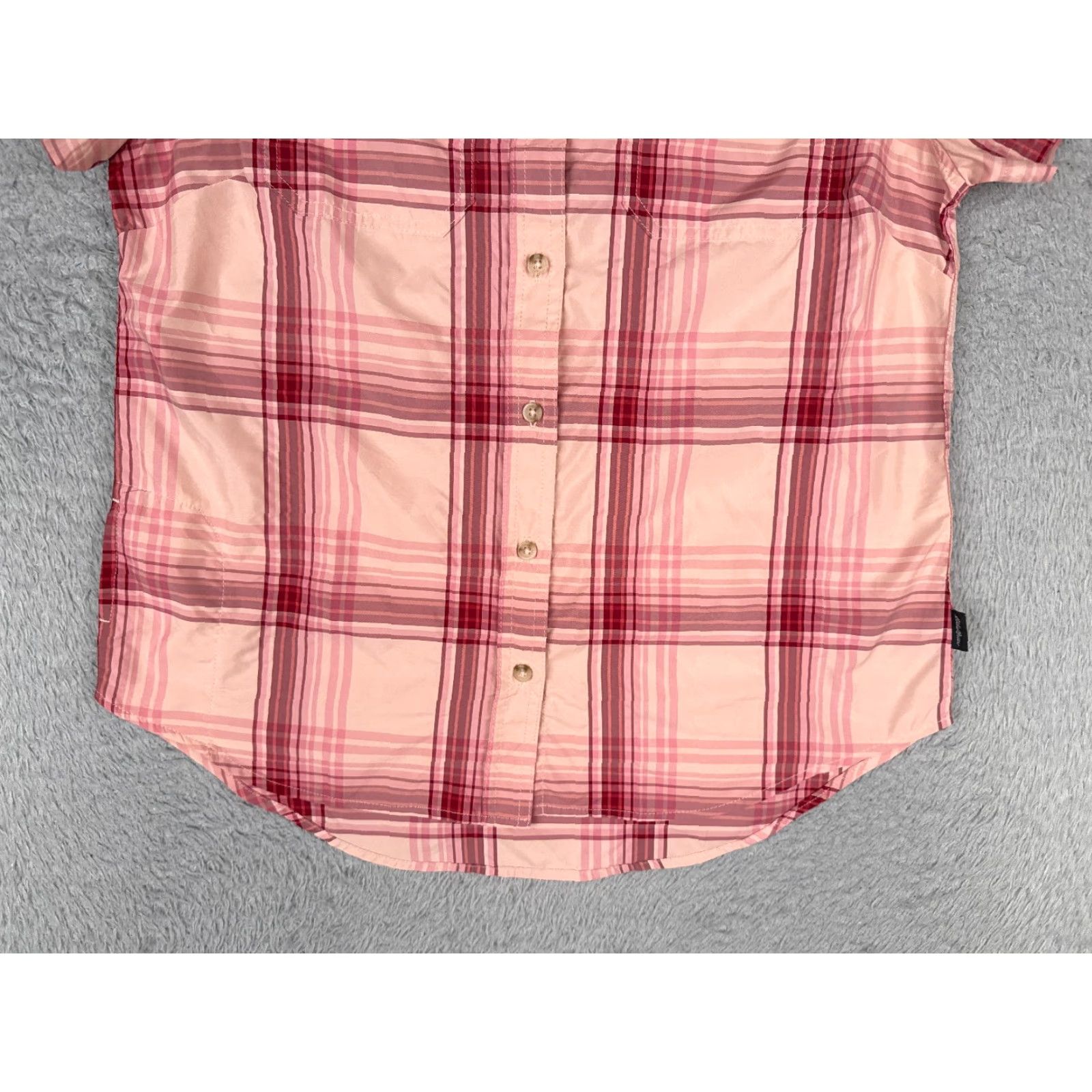Eddie Bauer Eddie Bauer Shirt Women Small Pink Plaid Button Up Vented Fish Angler Women Size S / US 4 / IT 40 - 5 Thumbnail