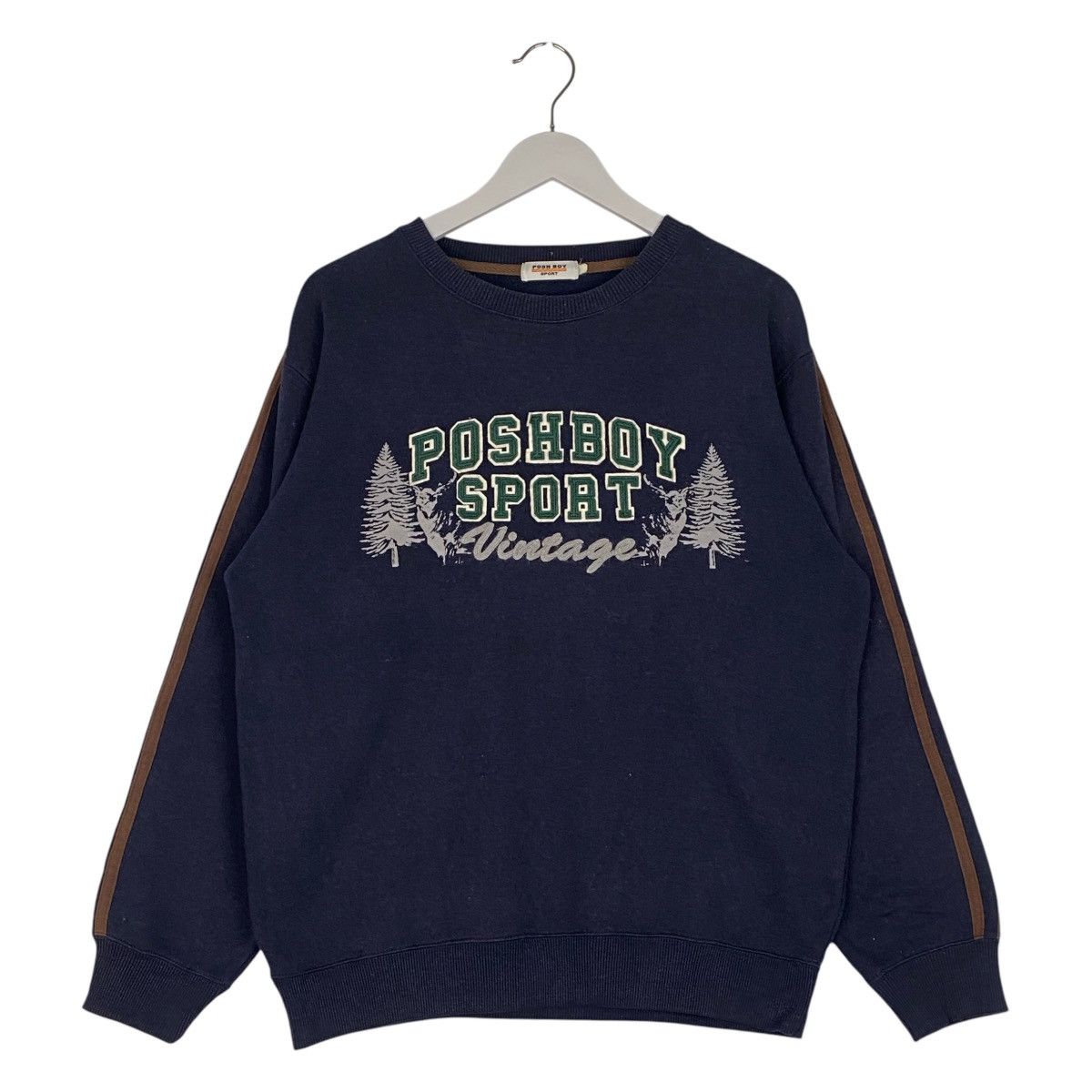 Vintage Vintage Posh Boy Sweatshirt Crewneck Pullover Navy Blue Size US M / EU 48-50 / 2 - 1 Thumbnail