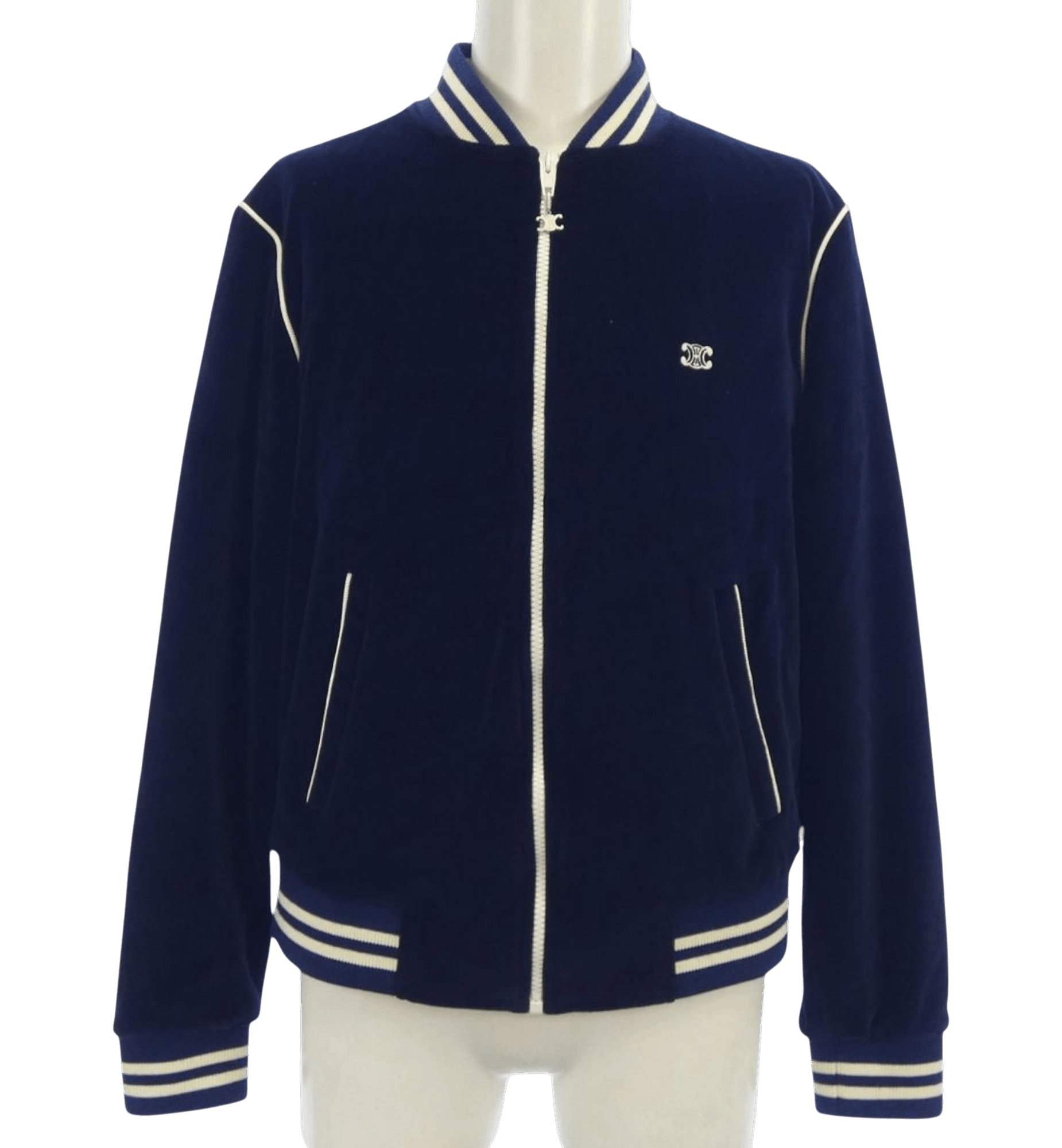 Celine Celine Velour Triomphe Teddy Jacket Velvet Jersey Size US L / EU 52-54 / 3 - 1 Thumbnail