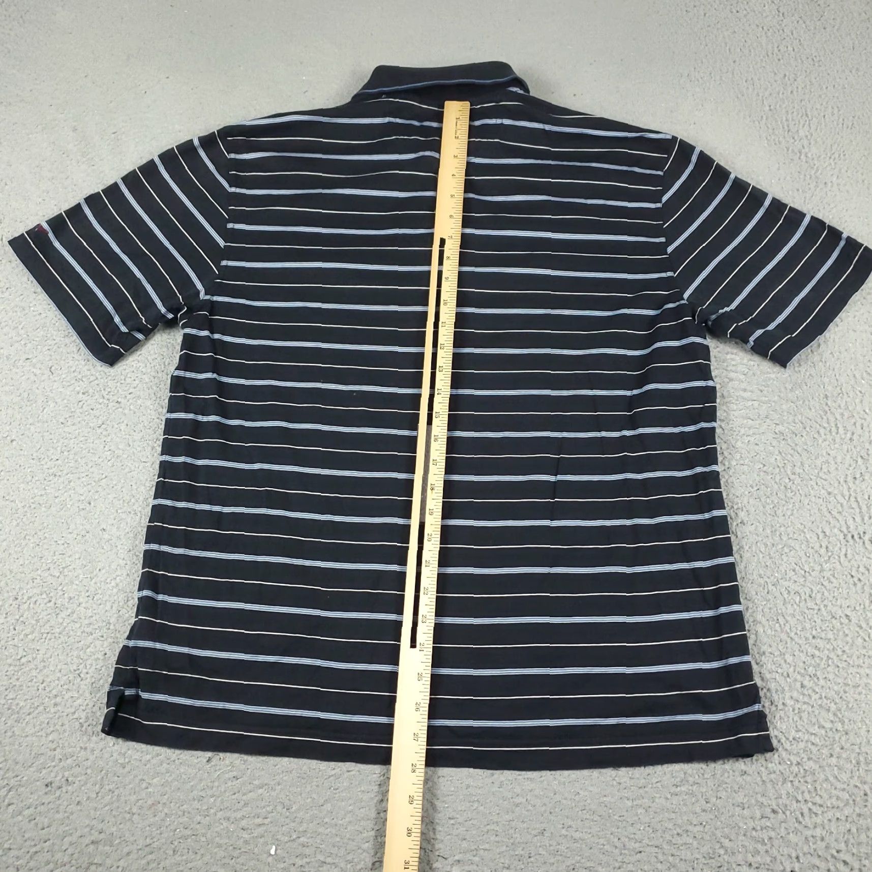 Vintage Greg Norman Polo Shirt Men's Medium Blue Striped Cotton Short Sleeve Button-Down Casual Sports Mens Size US M / EU 48-50 / 2 - 4 Thumbnail