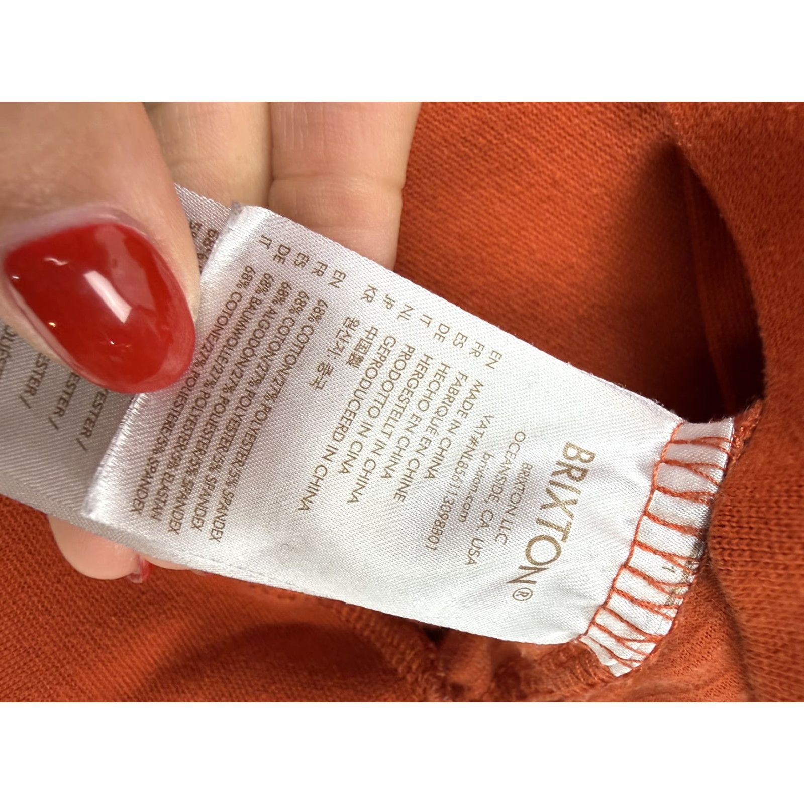 Brixton Brixton Sweater Womens XS Orange Corduroy Knit Crewneck Pullover Soft Cozy Top Size XS / US 0-2 / IT 36-38 - 6 Thumbnail
