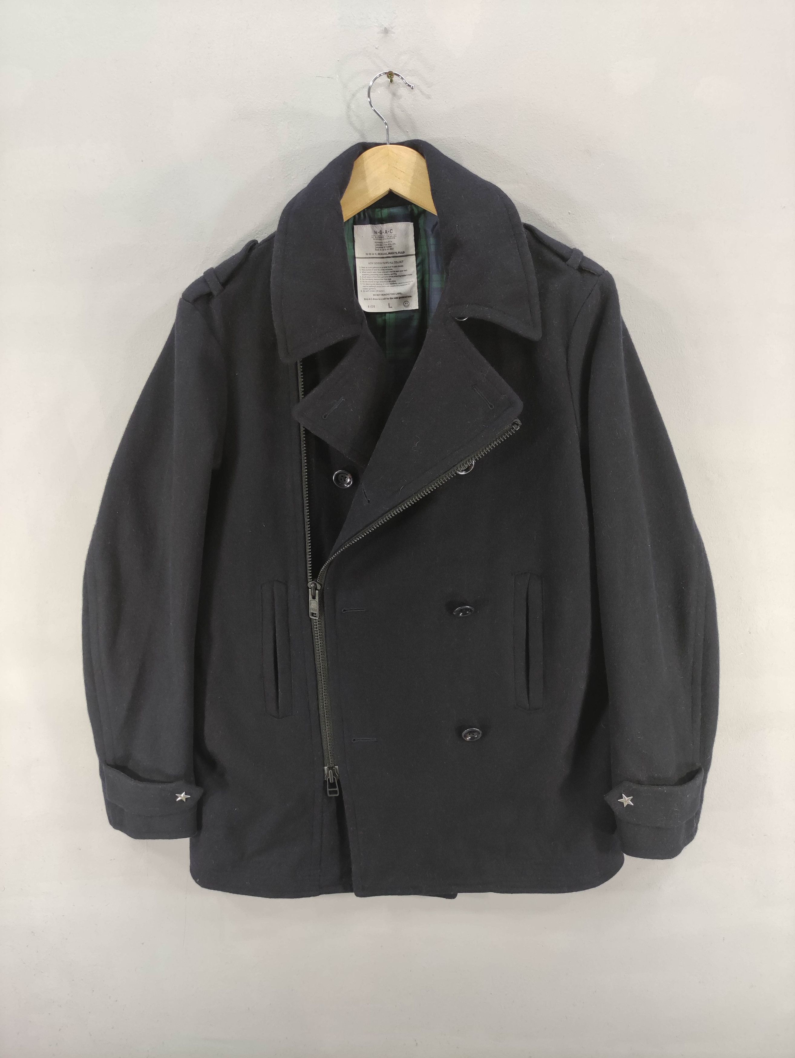 Japanese Brand Vintage N.G.A.C Kazuhiro Takakura Wool Coat Jacket Size US M / EU 48-50 / 2 - 1 Thumbnail
