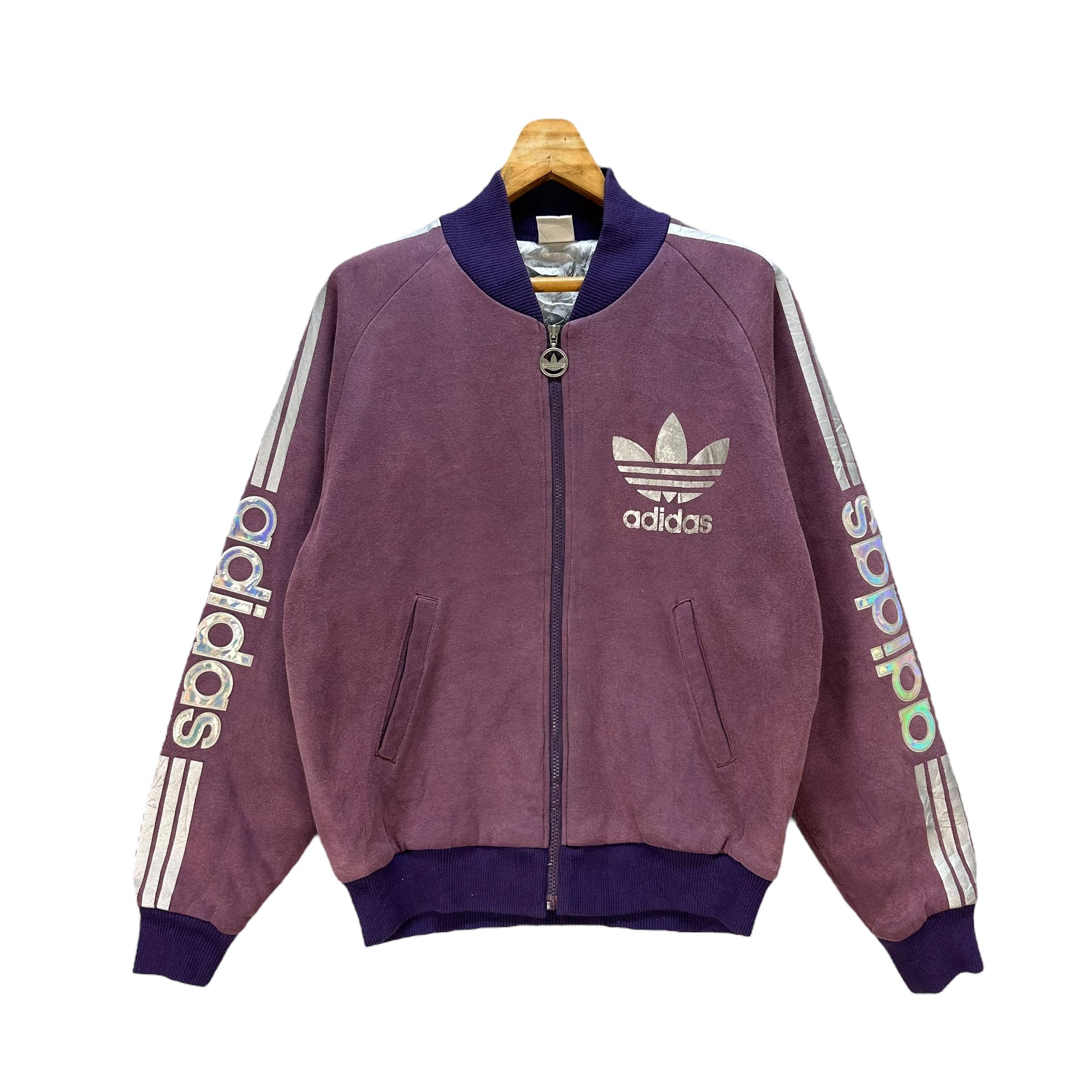 Adidas Vintage 90's ADIDAS Trefoil Big Logo Bomber Jacket #A79-1905 Size US L / EU 52-54 / 3 - 1 Thumbnail