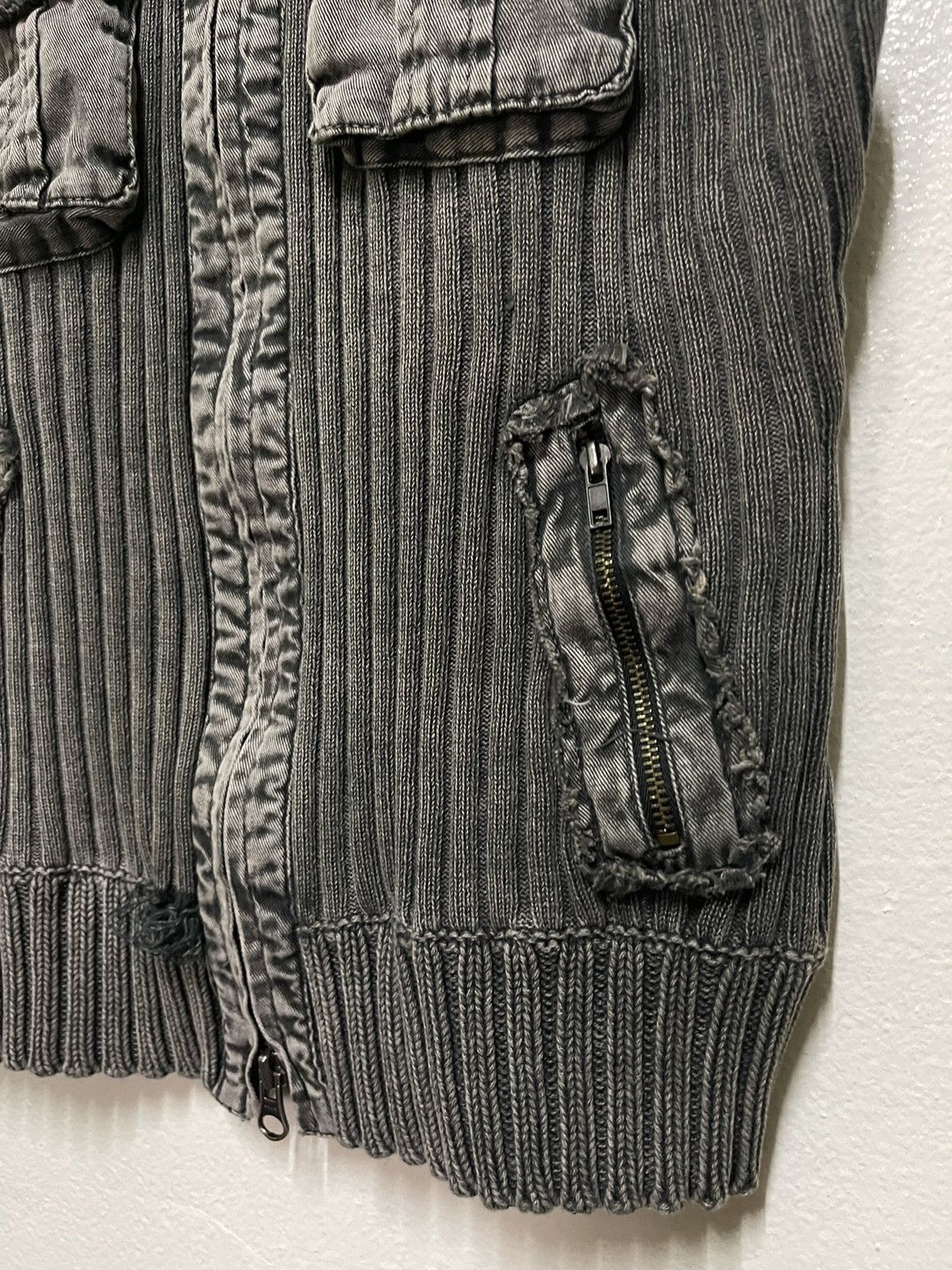 Japanese Brand Studio Five Distressed Sleeveless Zipper Stretch Sweater Size S / US 4 / IT 40 - 6 Thumbnail