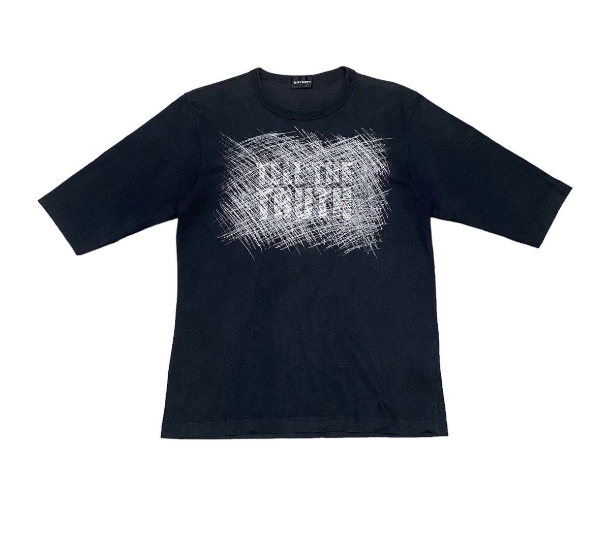 Boycott × Japanese Brand RARE BOYCOTT TELL THE TRUTH DESIGNER T SHIRT Size XS / US 0-2 / IT 36-38 - 1 Thumbnail