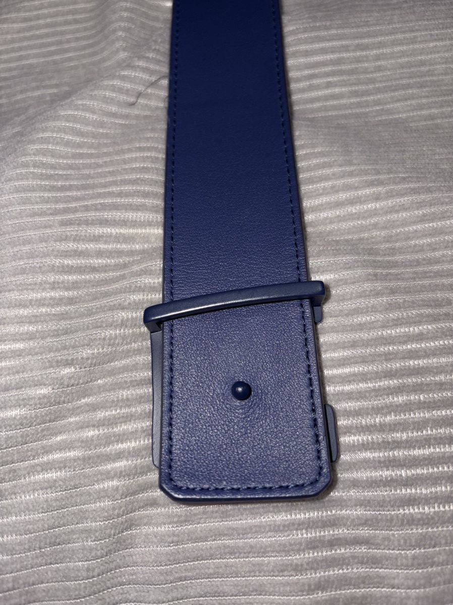 Louis Vuitton × Virgil Abloh SS21 Louis Vuitton LV Reversible Belt Cloud SkyWater color Size 32 - 4 Thumbnail