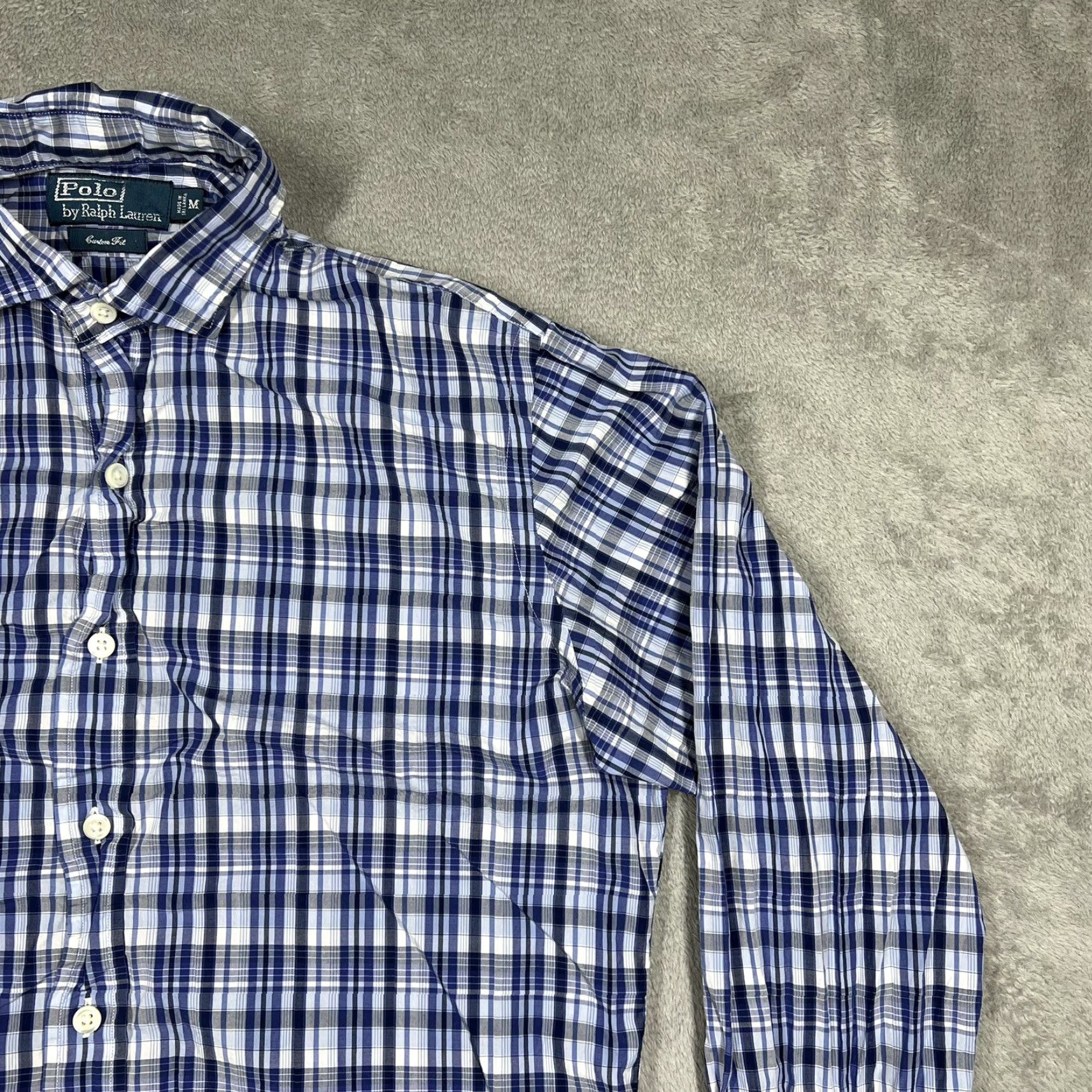 Polo Ralph Lauren VINTAGE Polo Ralph Lauren Mens Medium Long Sleeve Button-Up Shirt Blue Check Polo Ralph Lauren Shirt Mens Medium Blue Check Size US M / EU 48-50 / 2 - 4 Thumbnail