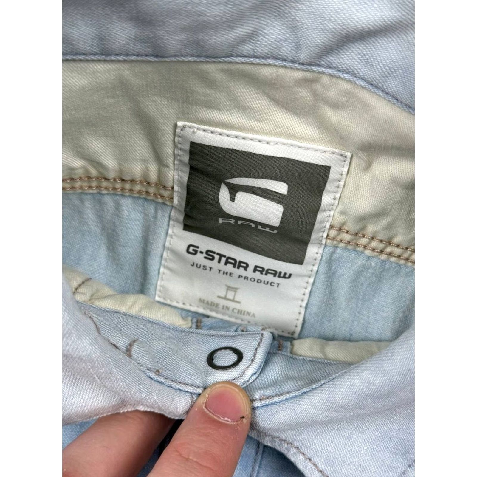 G-Star G-Star Raw Tailor Denim Shirt Short Sleeve Button-Up Men L Blue Size US L / EU 52-54 / 3 - 3 Thumbnail