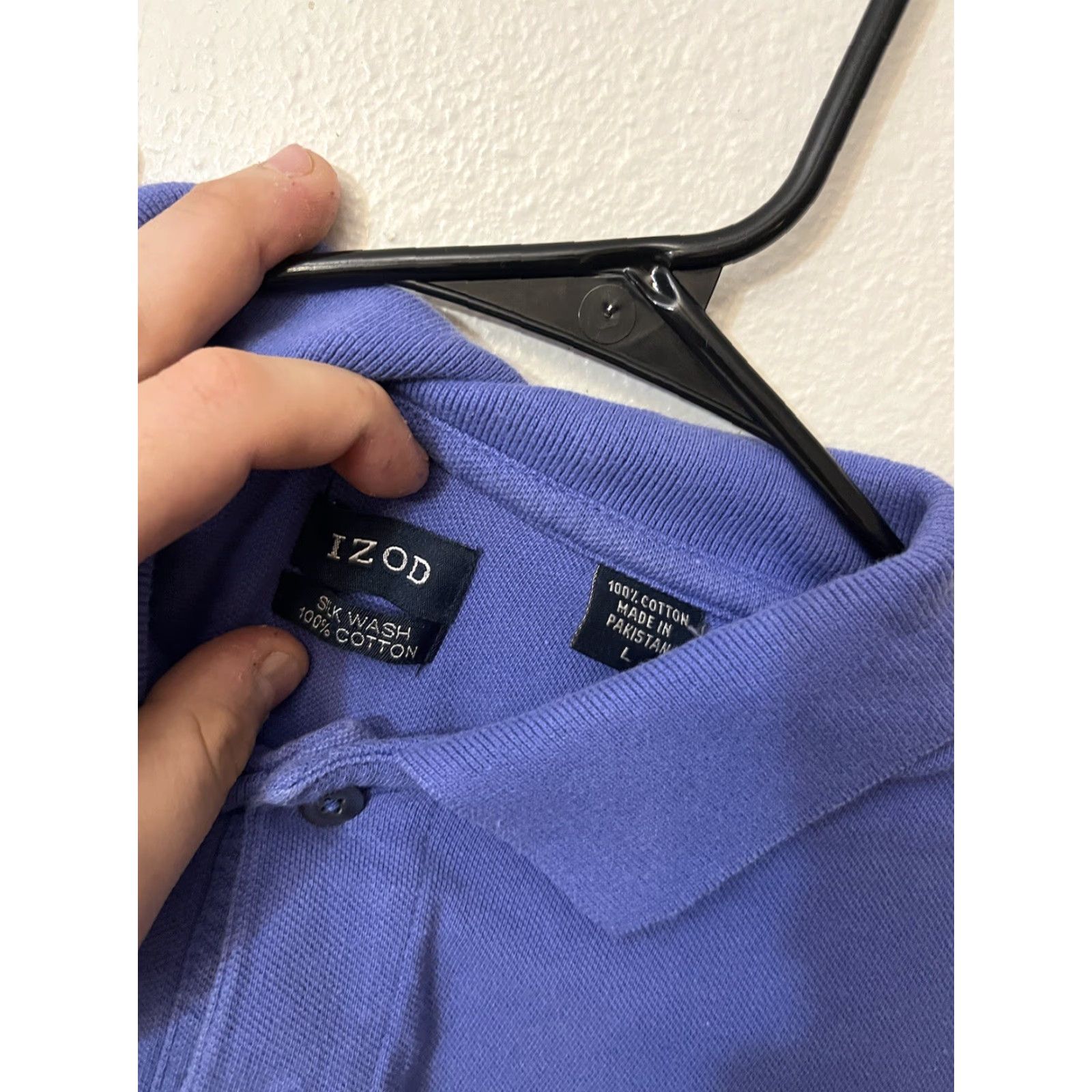 Izod IZOD Men's Golf Polo Shirt Blue Size Large Solid Classic Casual Size US L / EU 52-54 / 3 - 2 Thumbnail