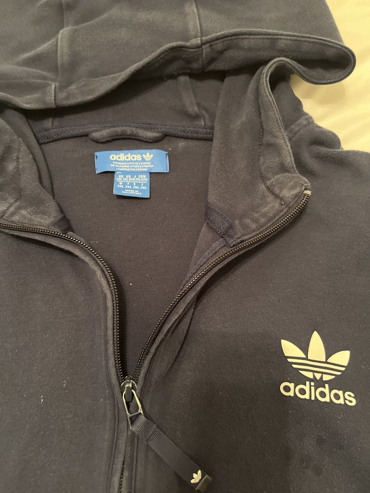 Adidas Navy Adidas Track windbreaker Size US XXL / EU 58 / 5 - 3 Thumbnail
