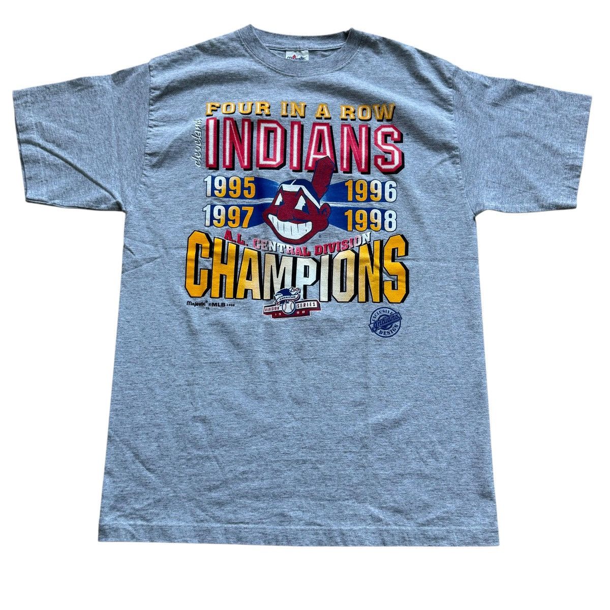 Vintage vintage 98 cleveland indians central division champs tee Size US L / EU 52-54 / 3 - 1 Thumbnail