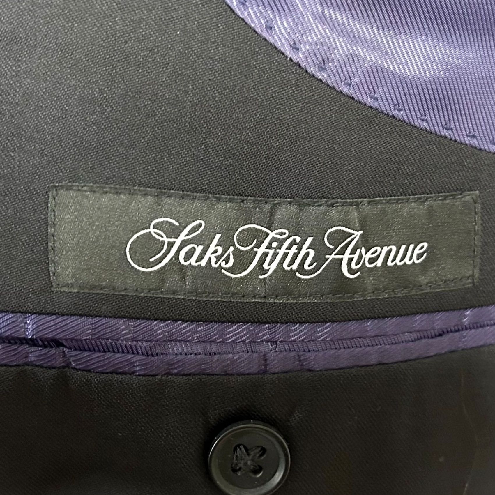 Saks Fifth Avenue Saks Fifth Ave Sport Coat 42R Wool Black Two-Button Double Vented Notch Lapel Fully Lined Regular Mens Jacket Coat Size US XS / EU 42 / 0 - 3 Thumbnail