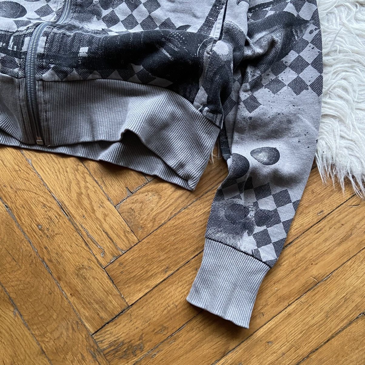 Hysteric Glamour 📌 Vintage H&M Divided Y2K Punk Full Print Zip Up Hoodie Size M / US 6-8 / IT 42-44 - 5 Thumbnail