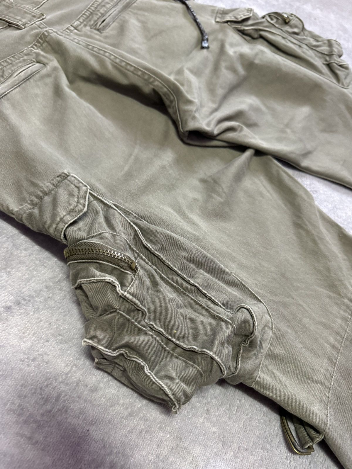 Le Grande Bleu (L.G.B.) 2000s Archive LGB Junya Kapital Style Flared Cargo Pants Size US 32 / EU 48 - 21 Thumbnail