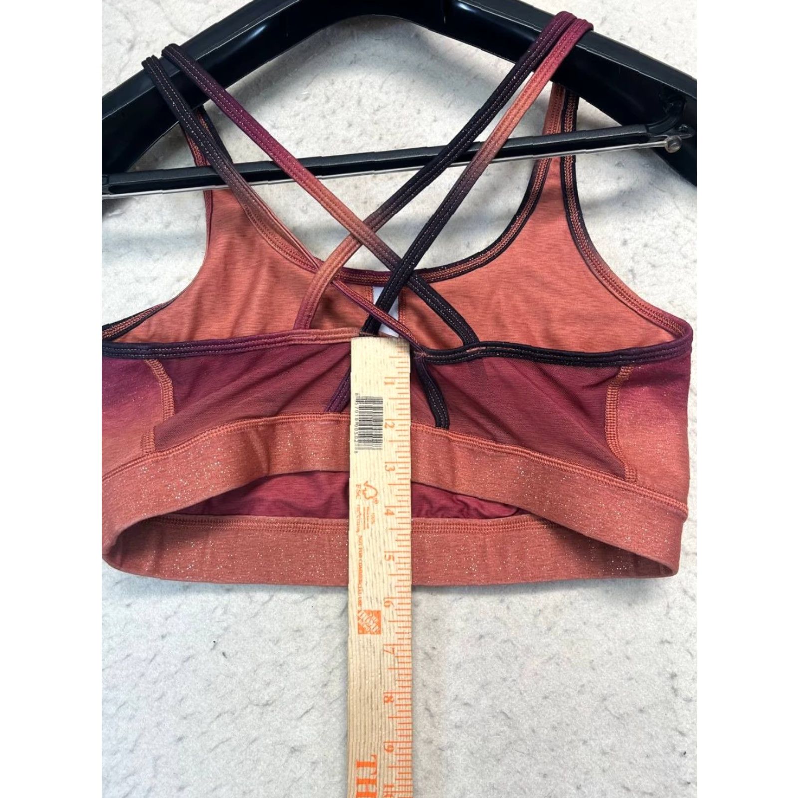 Vintage Peloton Sports Bra Shirt Women L Orange Solid Crossback Wireless Breathable Stretch Compression Gym Workout Activewear Shorts? Size ONE SIZE - 4 Thumbnail