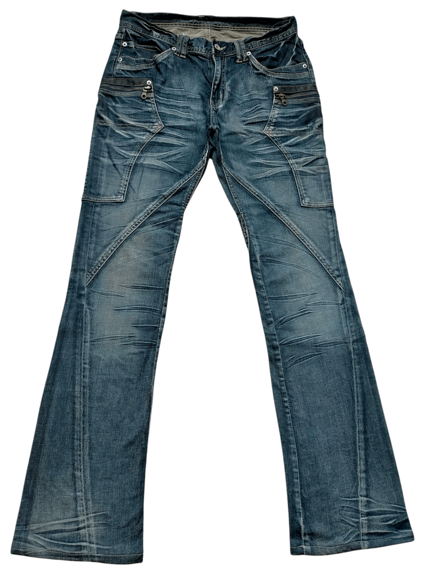 If Six Was Nine Flare Jeans Michel Klein Japan Boot cut Denim Size US 32 / EU 48 - 1 Thumbnail