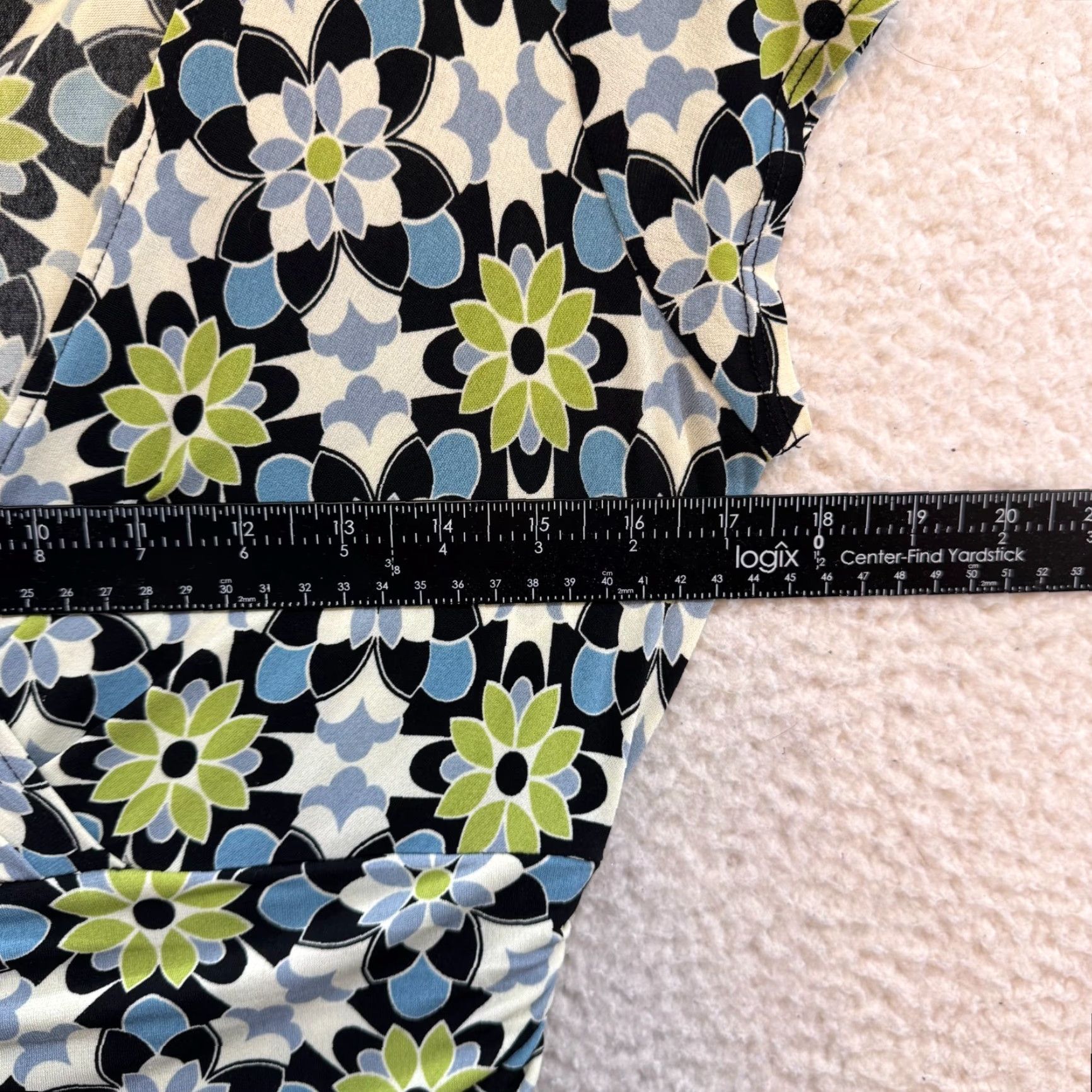 Van Heusen VINTAGE Y2K Van Heusen Dress 4 Small Medium Floral Geometric Groovy Slinky Stretch Retro Women/Men? Size S / US 4 / IT 40 - 4 Thumbnail