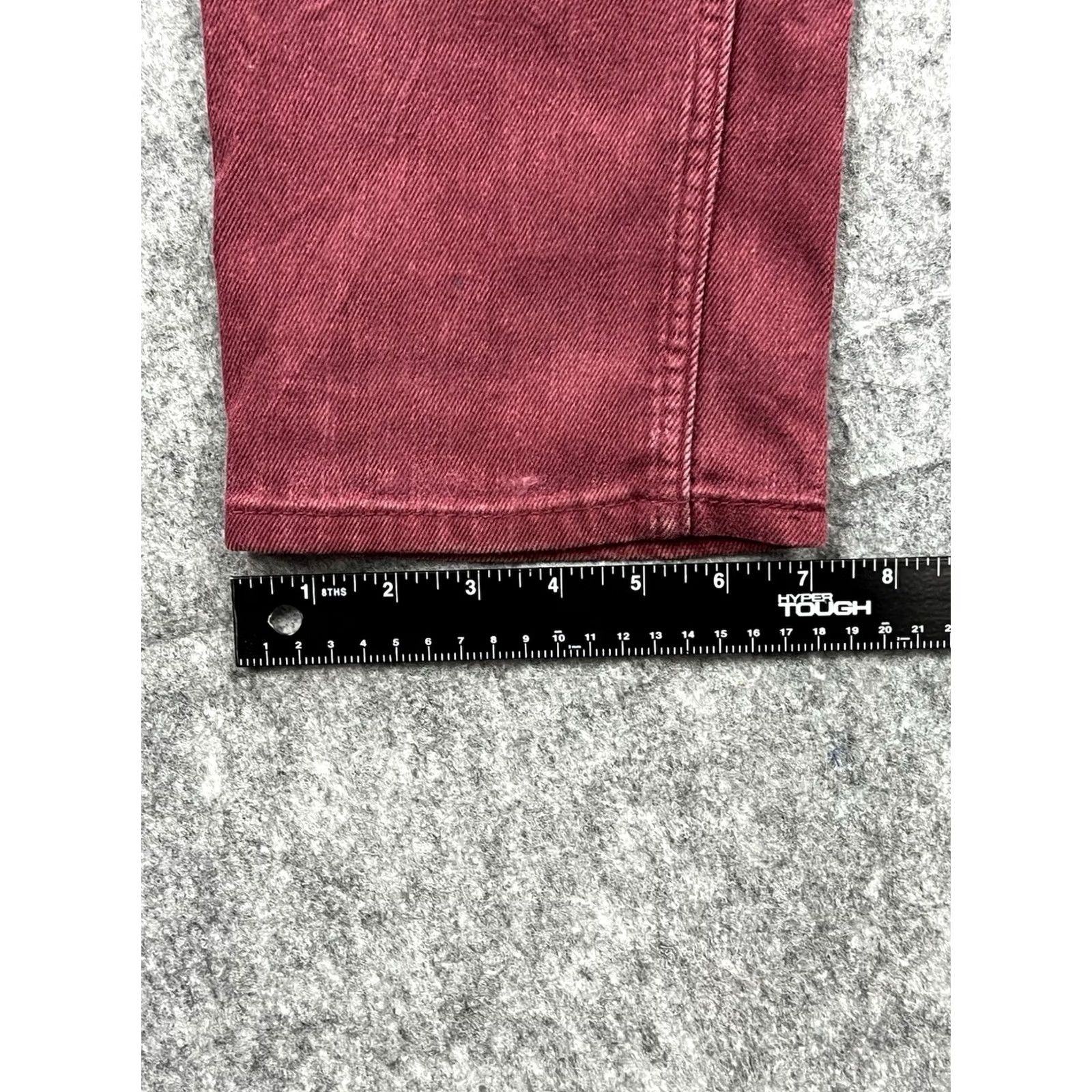 Vintage VINTAGE Levi's 511 Jeans Mens Burgundy Skinny Fit Slim Leg 34x32 Denim Cotton Elastane Stretch Pockets Logo 90s Style Mens Size US 34 / EU 50 - 3 Thumbnail