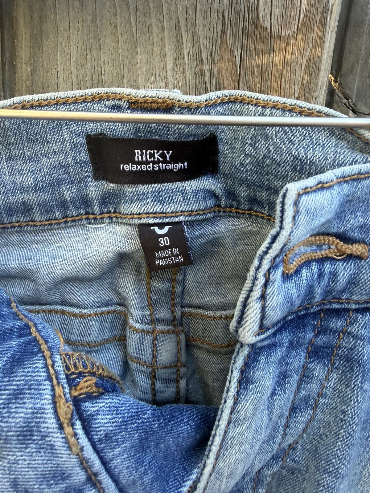 True Religion True Religion Ricky Relaxed Straight Jeans Size US 30 / EU 46 - 3 Thumbnail