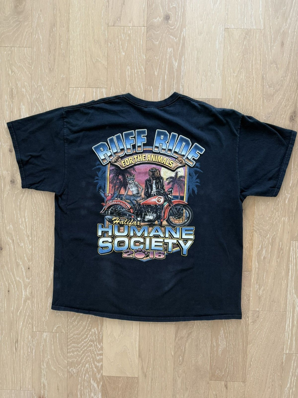 Gildan Vintage Style Motorcycle Daytona Beach Shirt Size US XXL / EU 58 / 5 - 1 Thumbnail