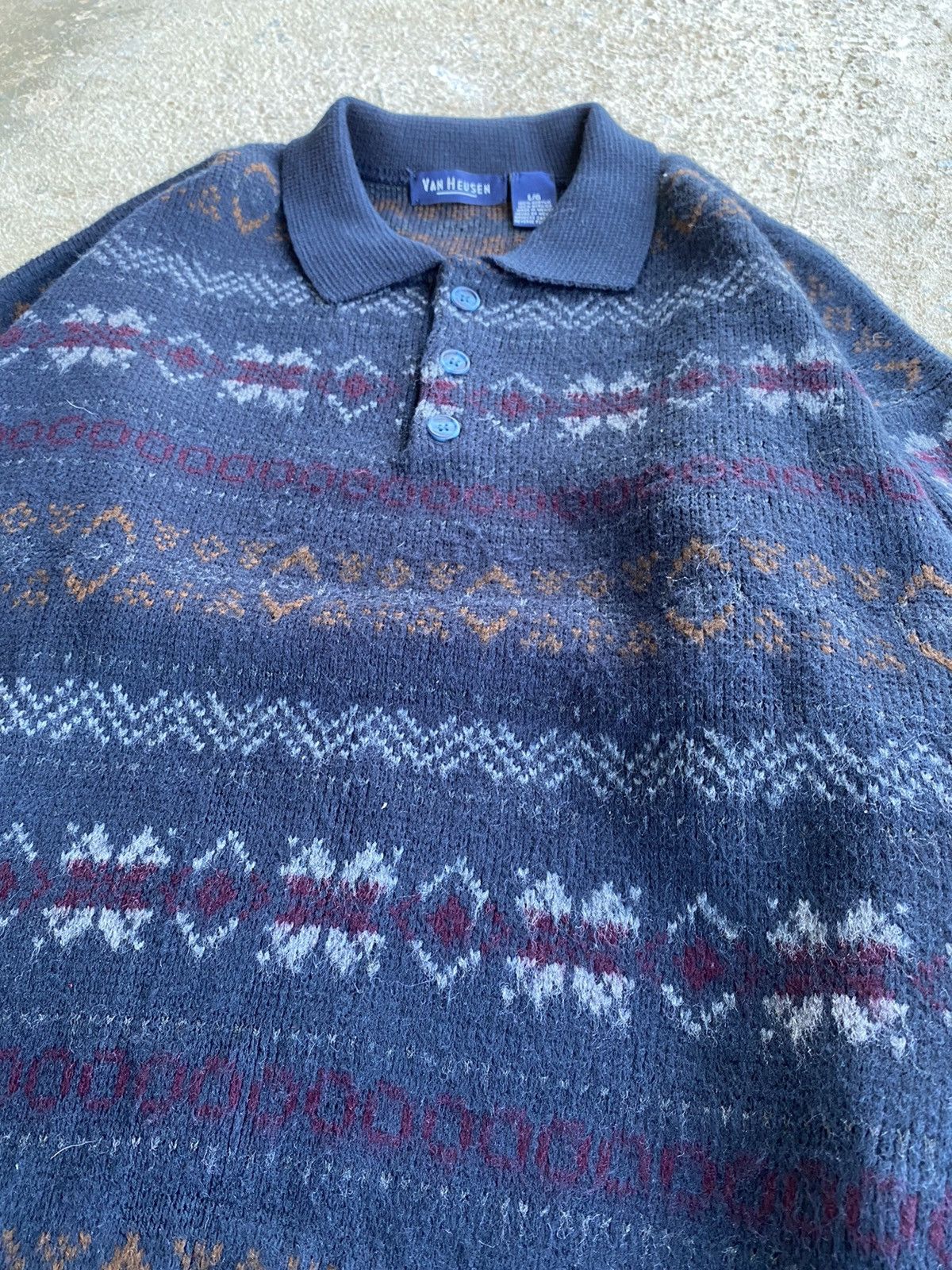 Coogi × Vintage Vintage 90’s Coogi Style Polo Oversized Baggy Sweater Size US L / EU 52-54 / 3 - 3 Thumbnail