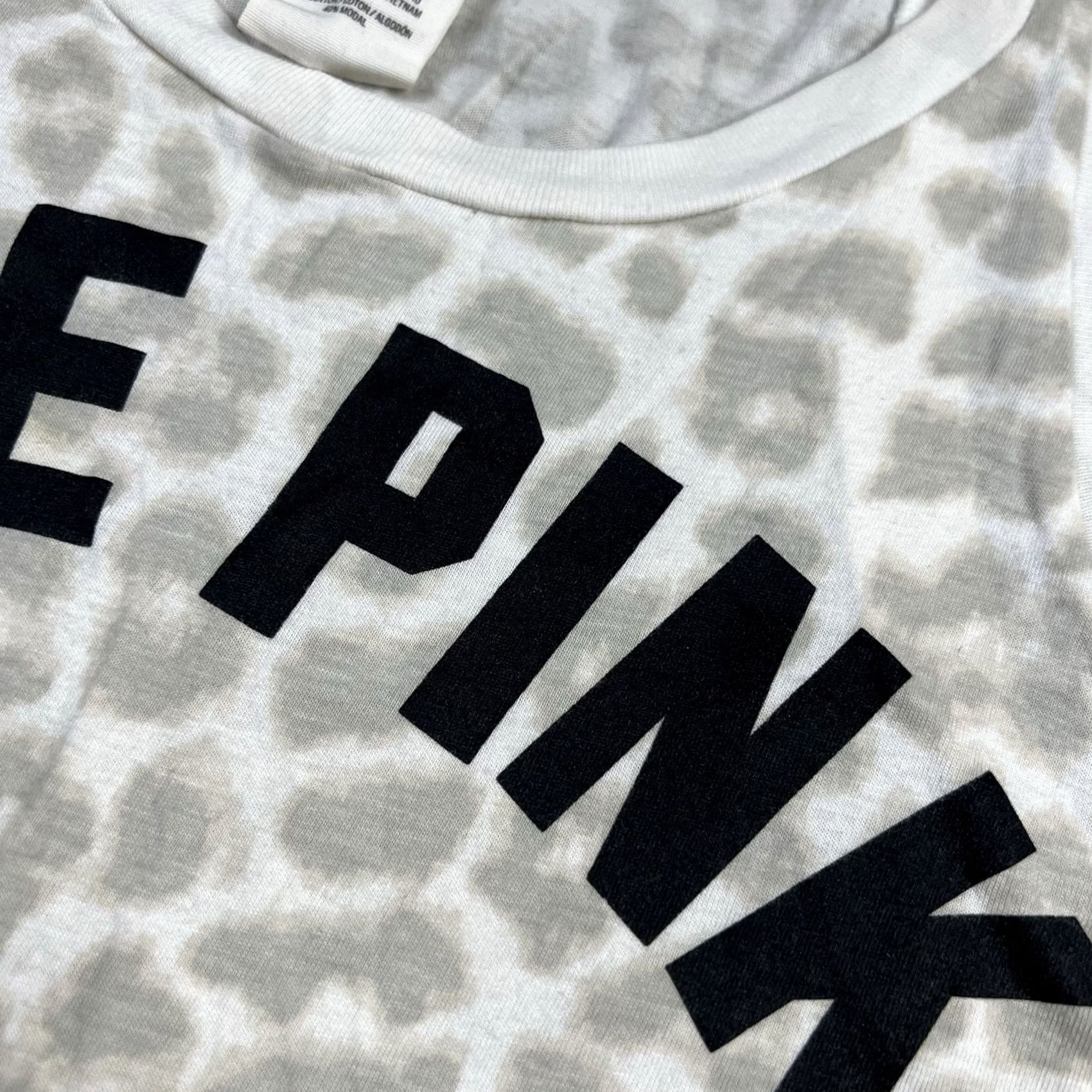 Victoria's Secret Victoria's Secret PINK Womens Medium Gray Animal Print Athletic Tank Top Shirt Size M / US 6-8 / IT 42-44 - 5 Thumbnail