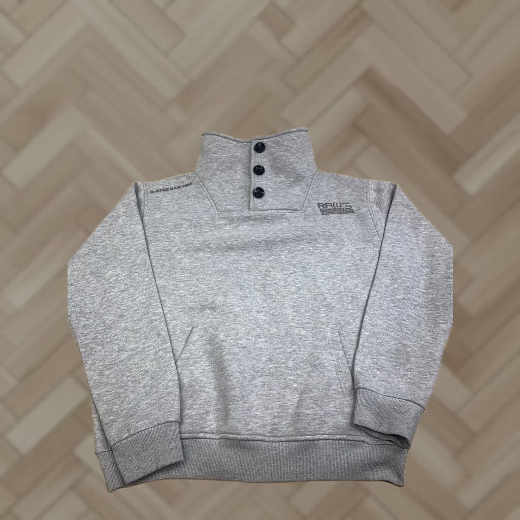 Vintage G Star Raw 3301 Mock Neck Sweatshirt Men XL Gray Pullover Size US XL / EU 56 / 4 - 1 Thumbnail