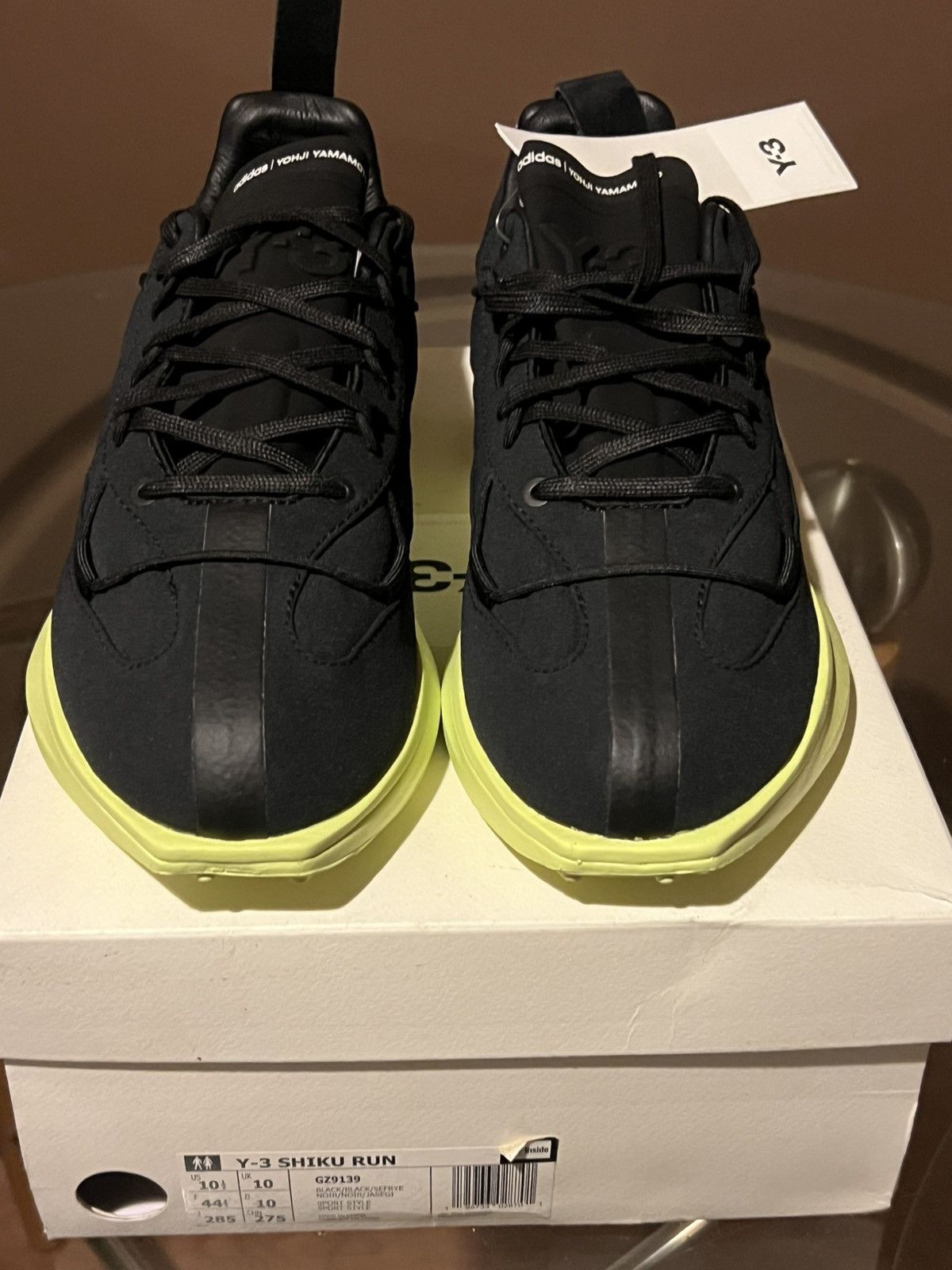 Adidas × Y-3 × Yohji Yamamoto Adidas Y-3 Shiku Run 'Black Frozen Yellow Size US 10.5 / EU 43-44 - 2 Thumbnail