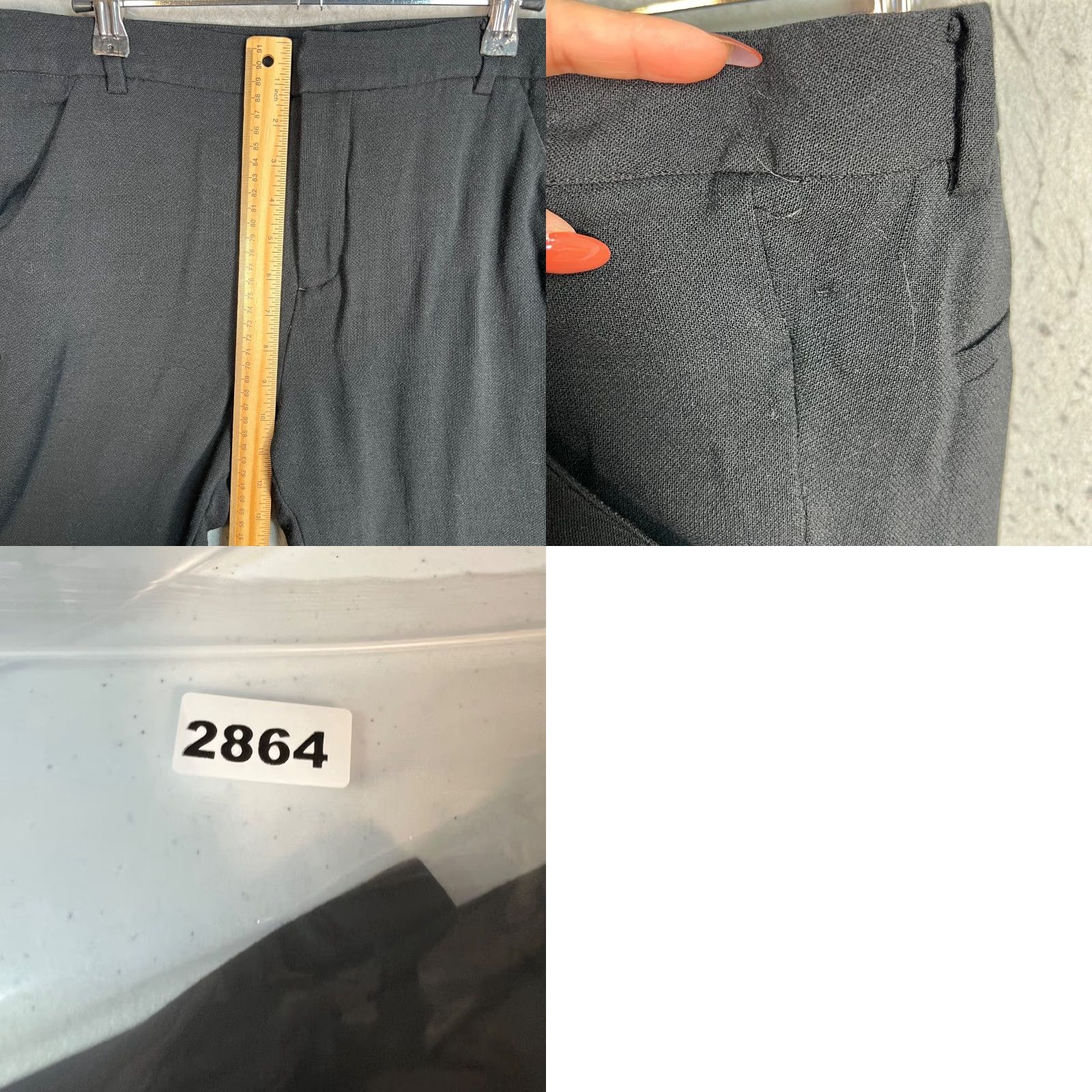 Helmut Lang Helmut Lang Womens Pants Dress Pants Black Straight-Leg Size 12 Regular Inseam 27 in Pockets Size 34" / US 12 / IT 48 - 8 Thumbnail