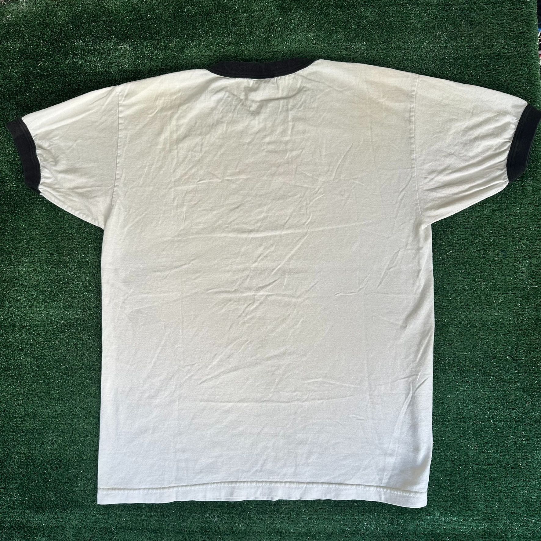 Alstyle Vintage Y2K Bozo the Clown Ringer T-Shirt White Boxy 2002 La Size US L / EU 52-54 / 3 - 5 Thumbnail