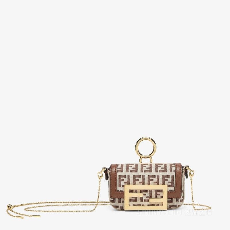 Fendi o1s1wg111125 Size: OS/ Nano Baguette Charm in Brown Size ONE SIZE - 1 Thumbnail