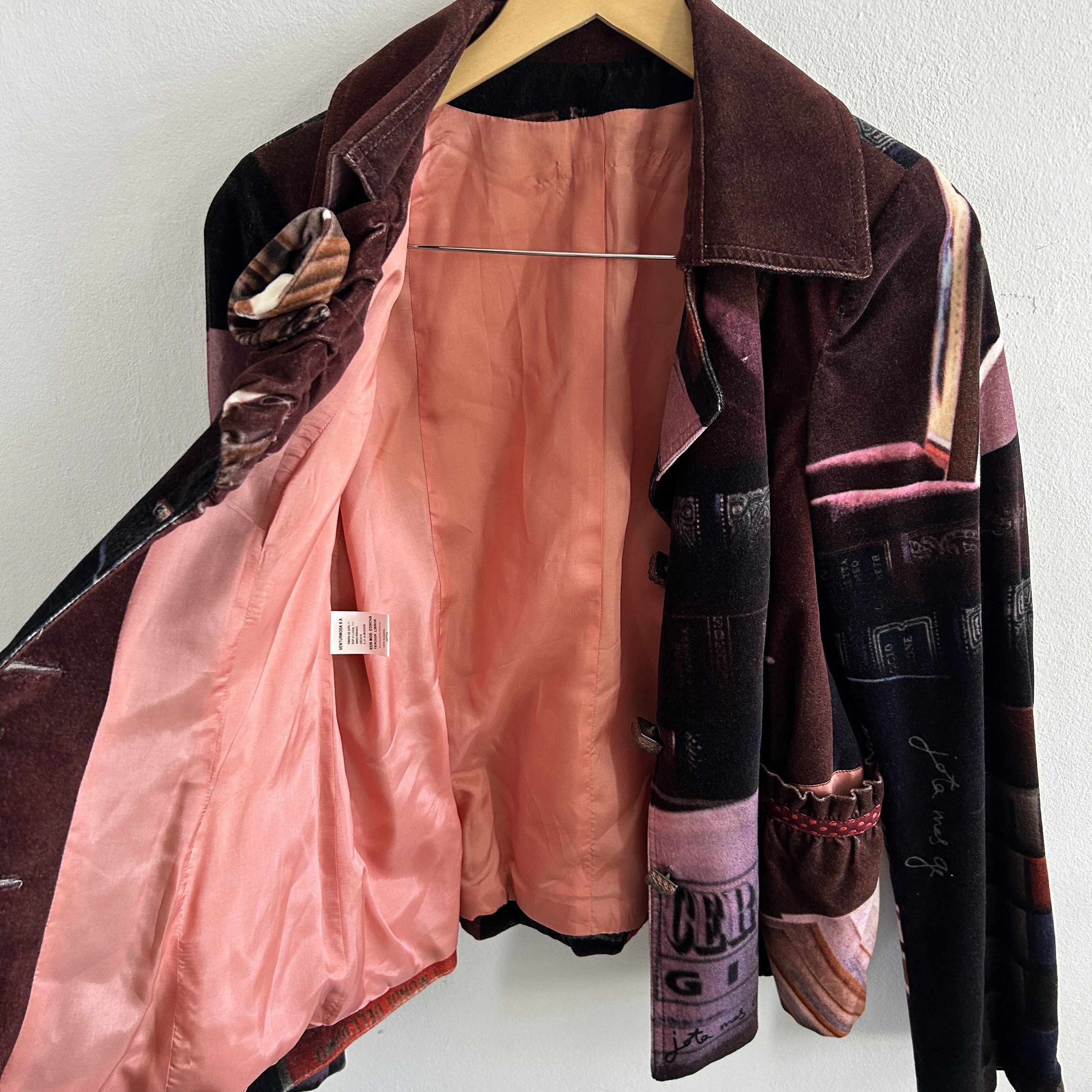 Vintage Vintage Y2K Cotton Velvet Book Print Blazer Size M / US 6-8 / IT 42-44 - 13 Thumbnail