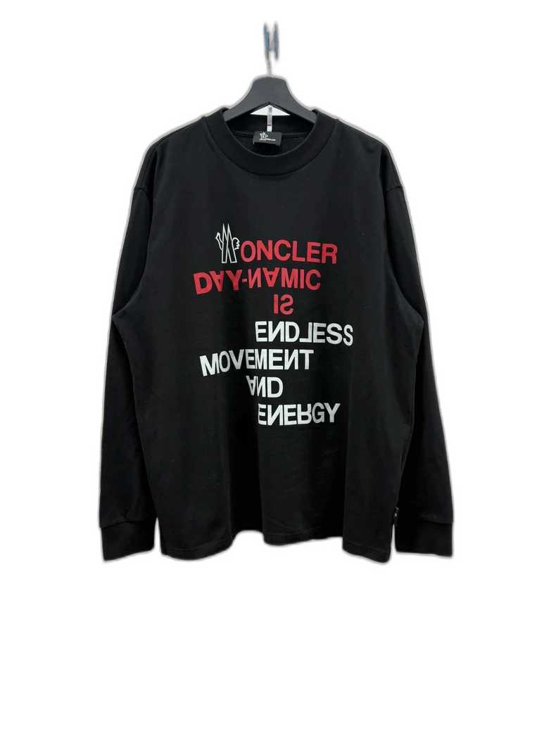 Moncler Genius Moncler Black Logo Print Long Sleeve Sweatshirt-yf Size US XXL / EU 58 / 5 - 1 Thumbnail