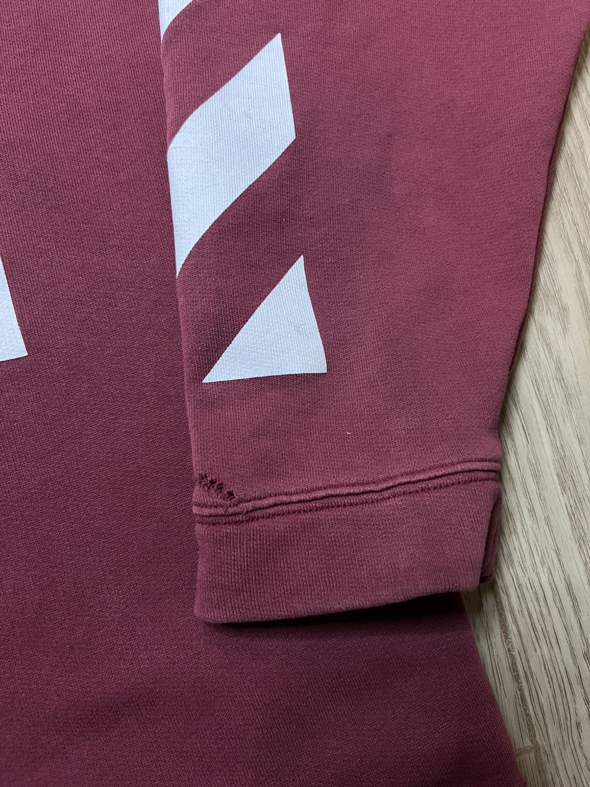 Off-White × Virgil Abloh Off-White Men's Red Diagonal Arrows Over Hoodie Size US M / EU 48-50 / 2 - 6 Thumbnail