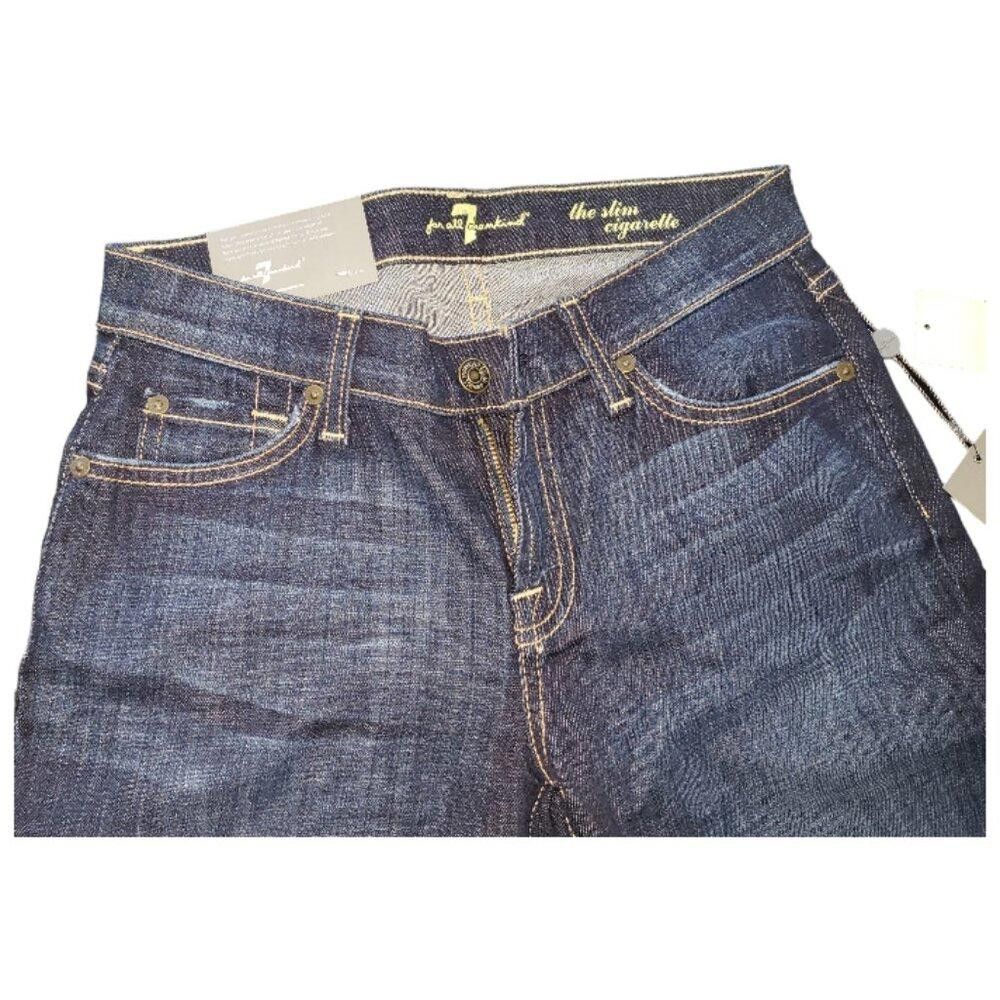 7 For All Mankind CT376 7 NWT For All Mankind The Slim Cigarette Jean 26 Size 26" / US 2 / IT 38 - 2 Thumbnail